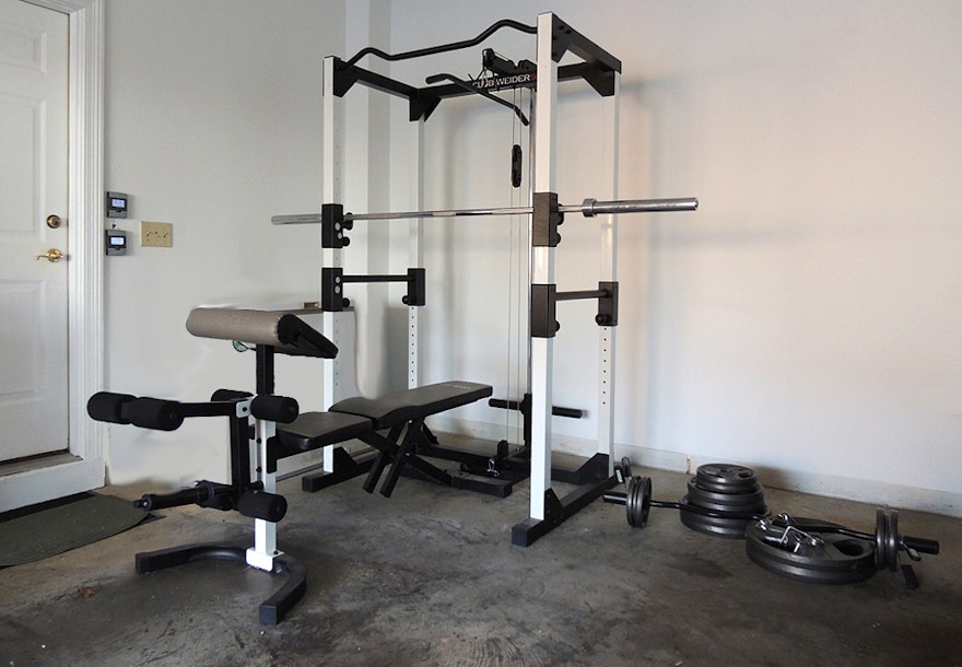 Club Weider 565 Home Gym with Weights and Bench