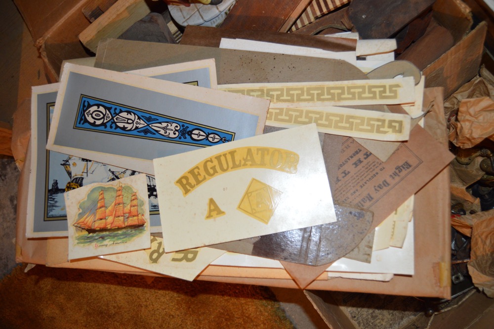 Clock Making Parts, Stencils and Books