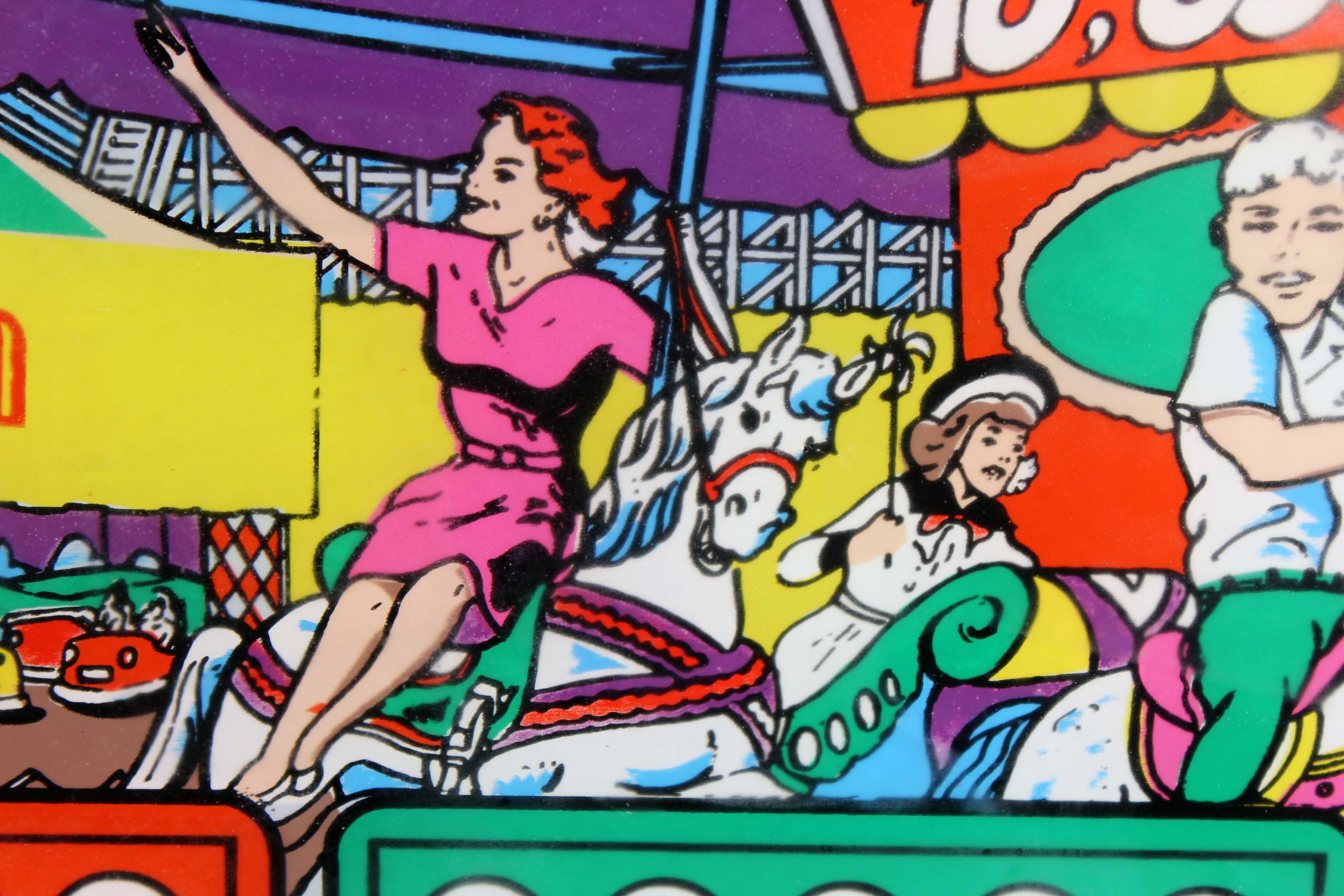 Vintage Spot 'Em Glass Pinball Backglass