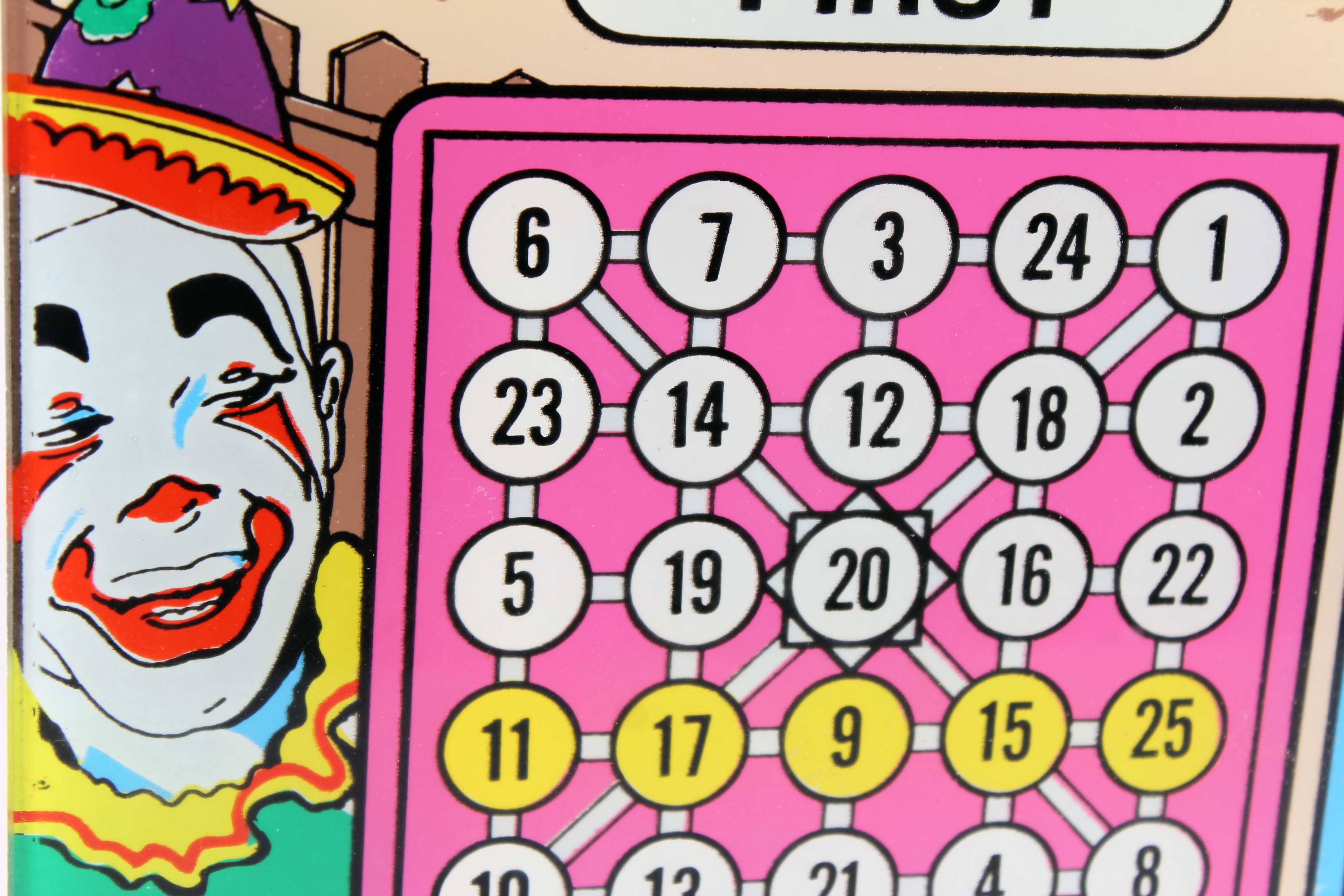 Vintage Spot 'Em Glass Pinball Backglass