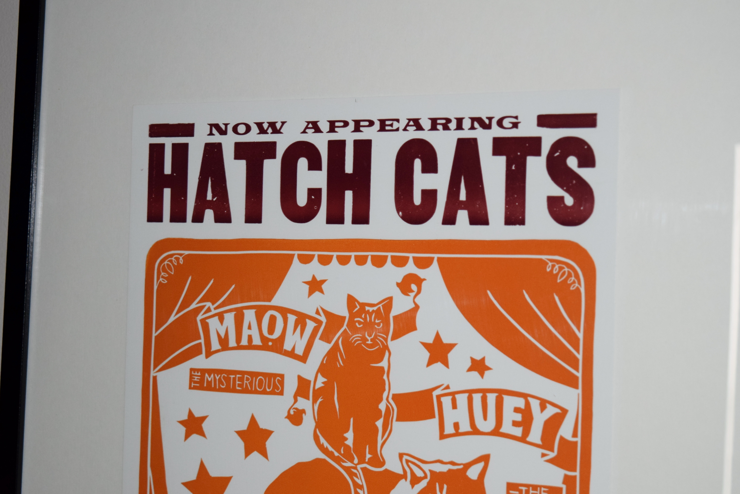 Hatch Show Print Co. Framed Poster "Hatch Cats"