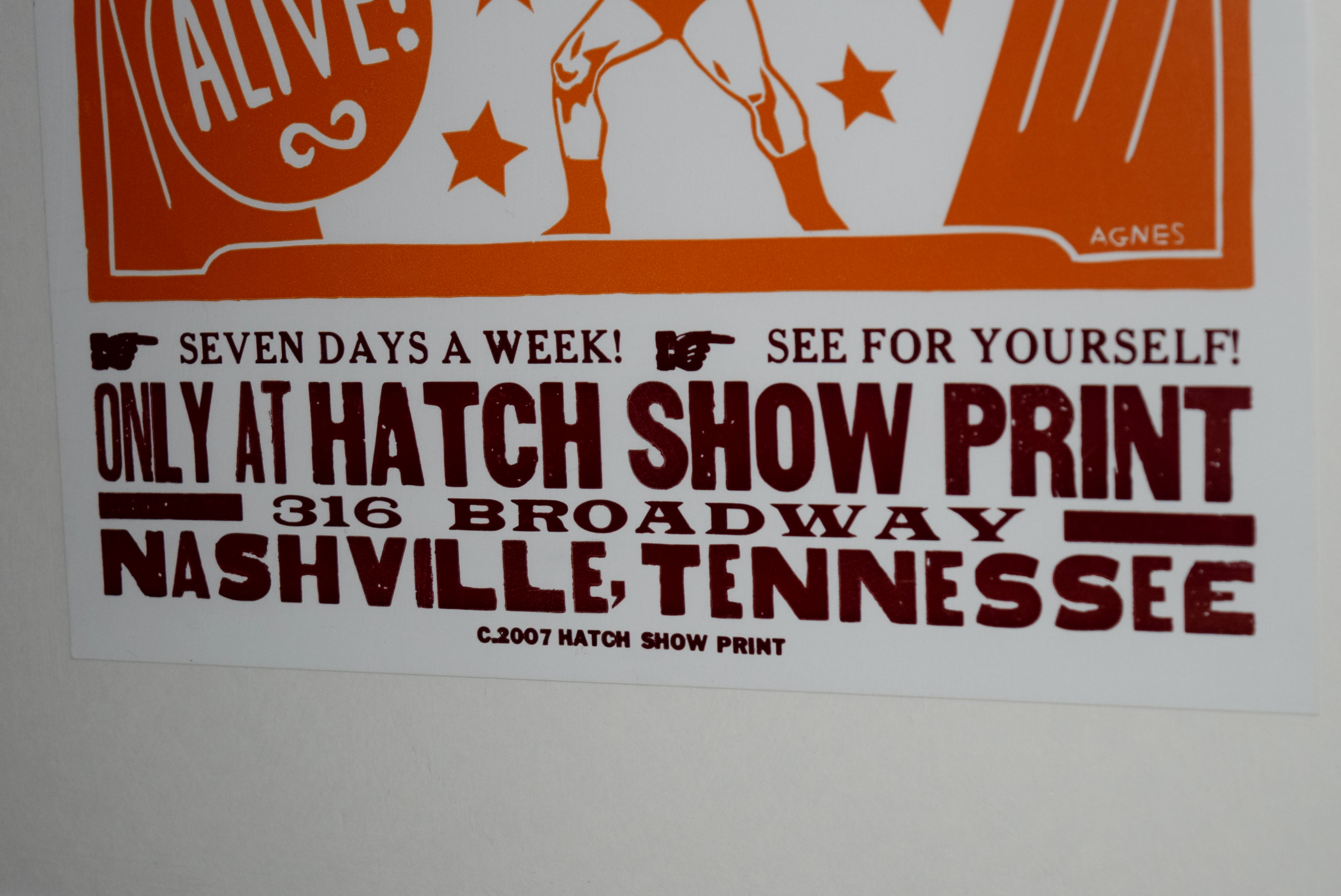Hatch Show Print Co. Framed Poster "Hatch Cats"