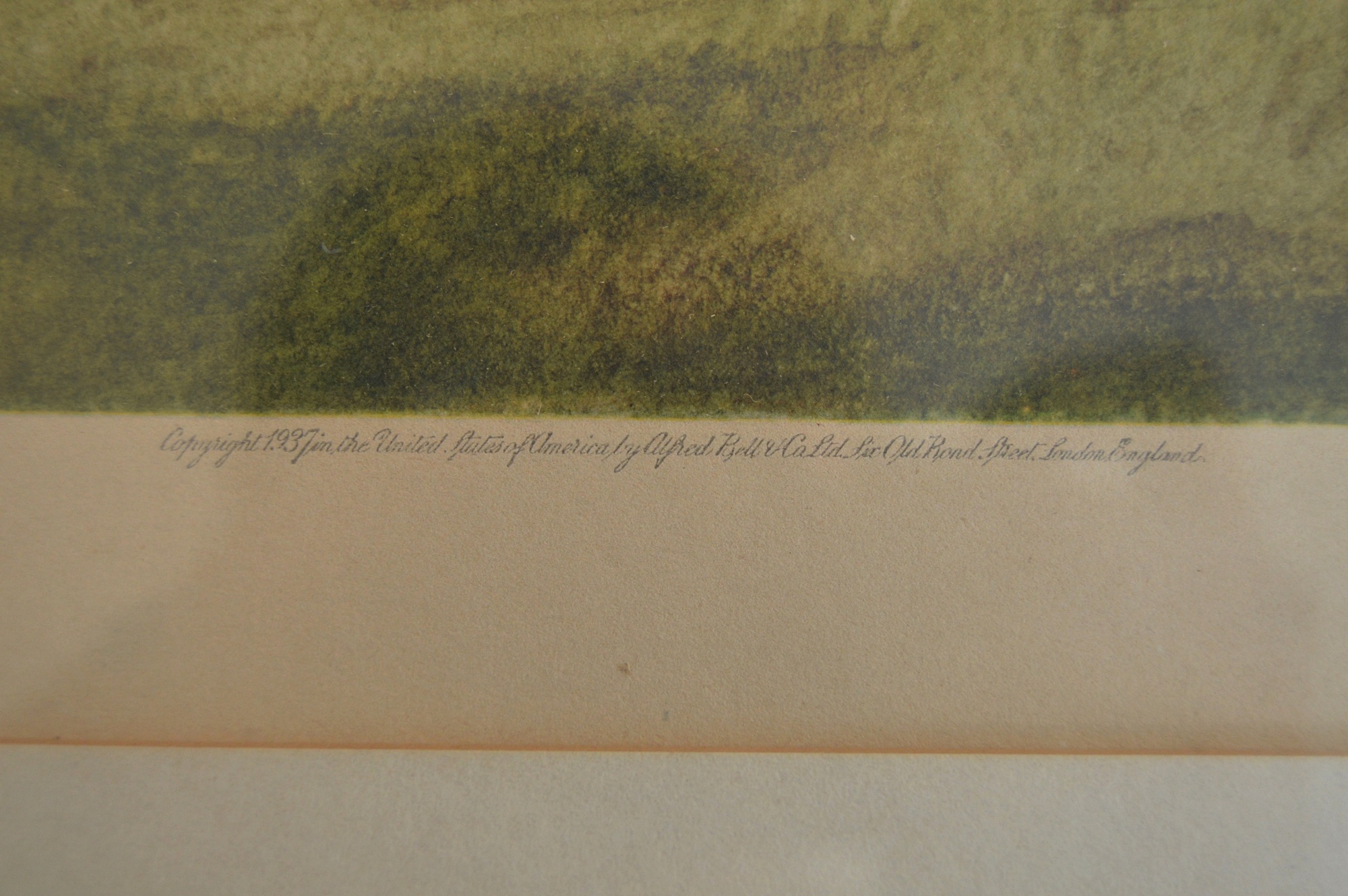 1937 R.H. Buxton Color Hunting Scene Lithograph