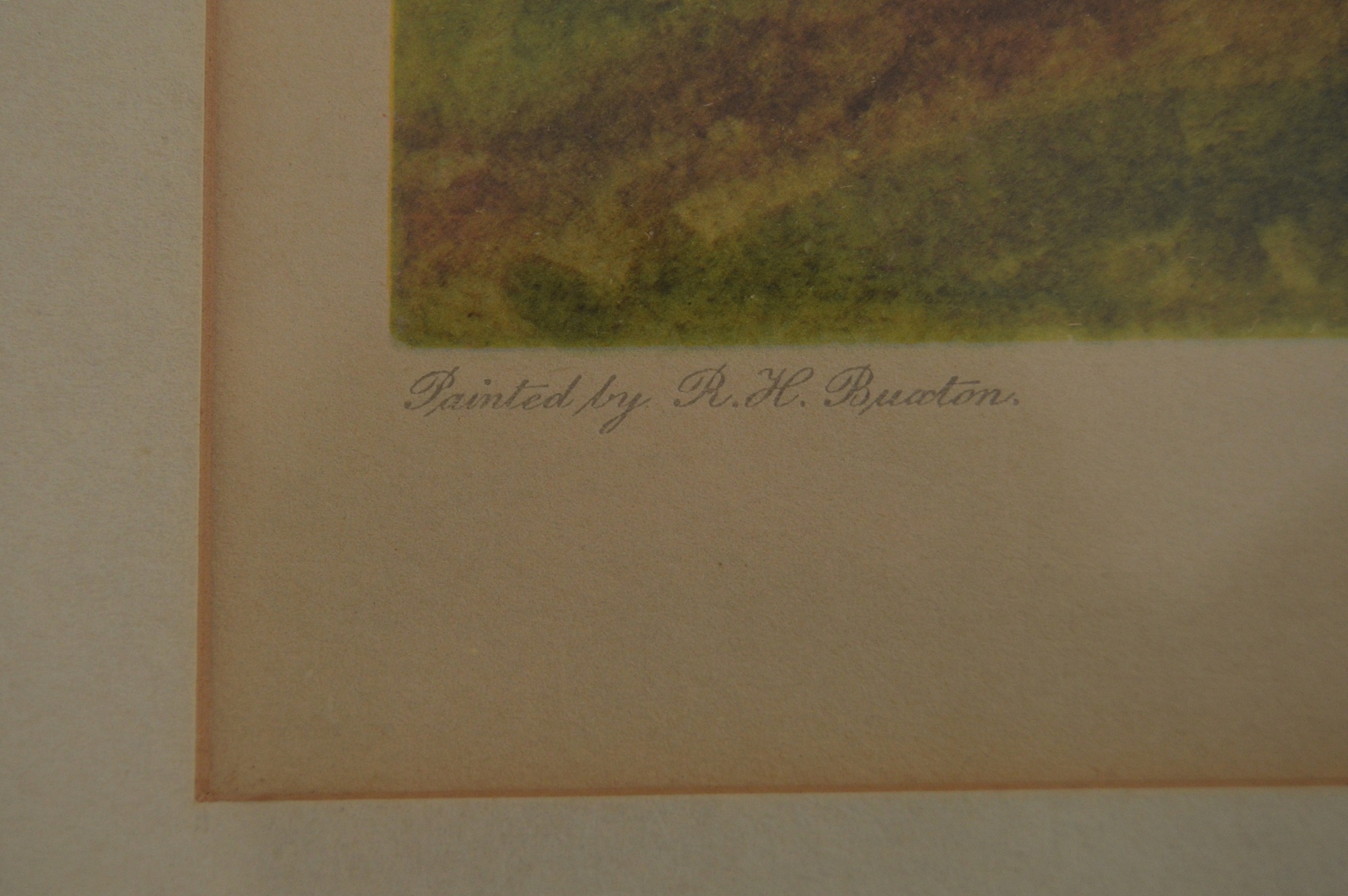 1937 R.H. Buxton Color Hunting Scene Lithograph