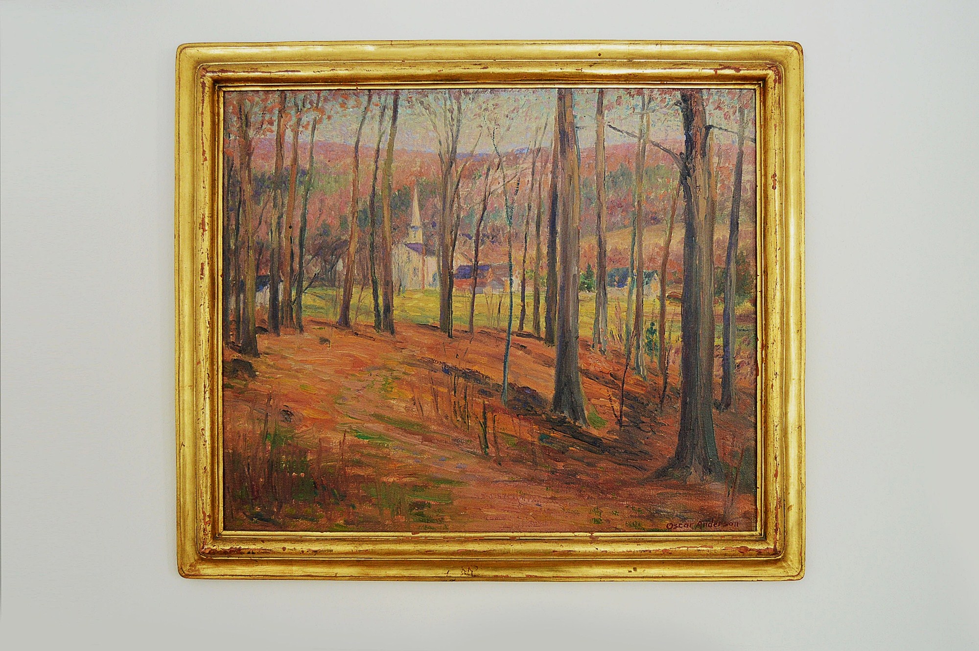 Original Signed Landscape Oil On Canvas by Oscar Anderson