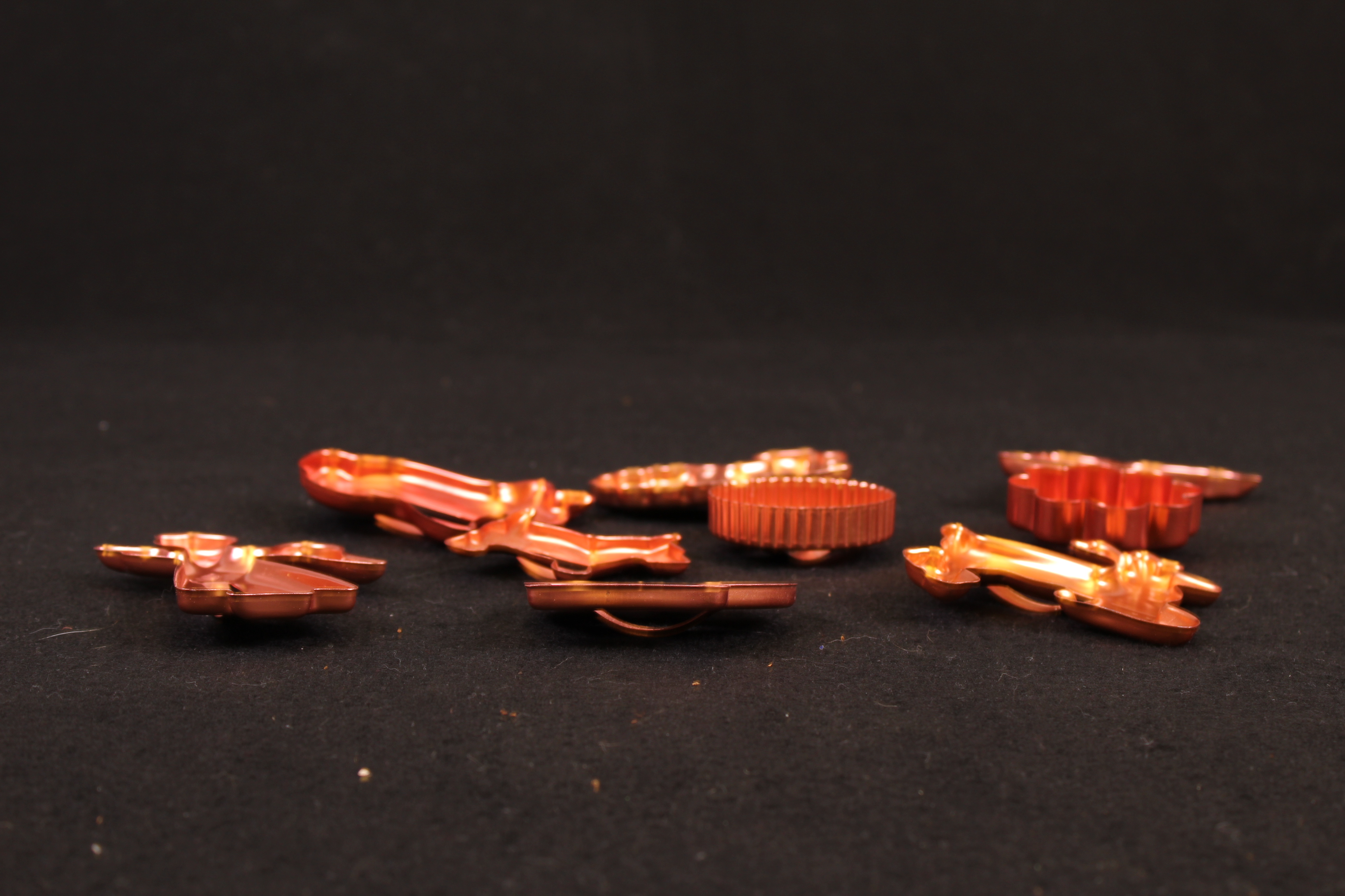 Vintage Collection of Copper Colored Cookie Cutters