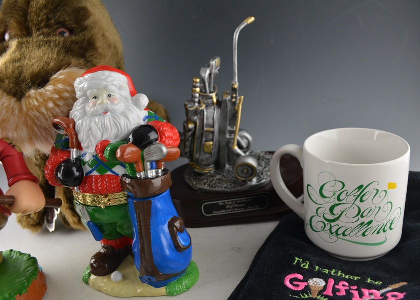 Disney Grumpy Bobblehead and Golf Accessories