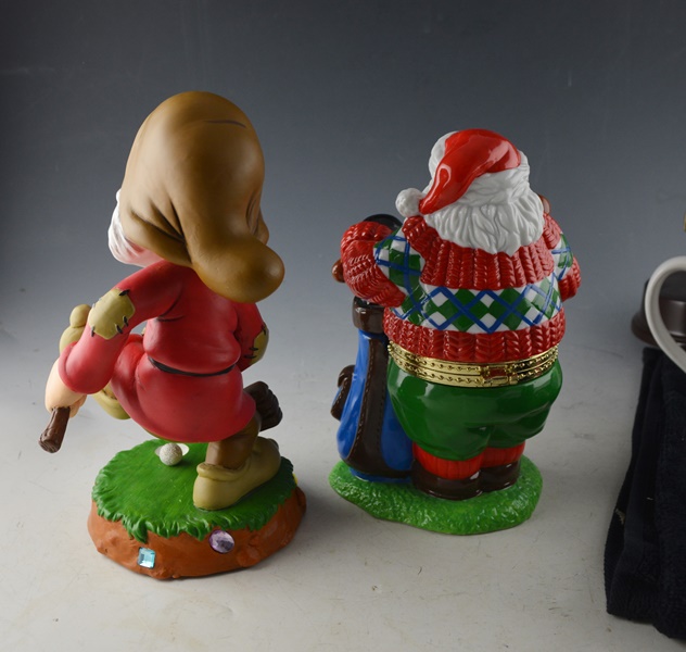 Disney Grumpy Bobblehead and Golf Accessories