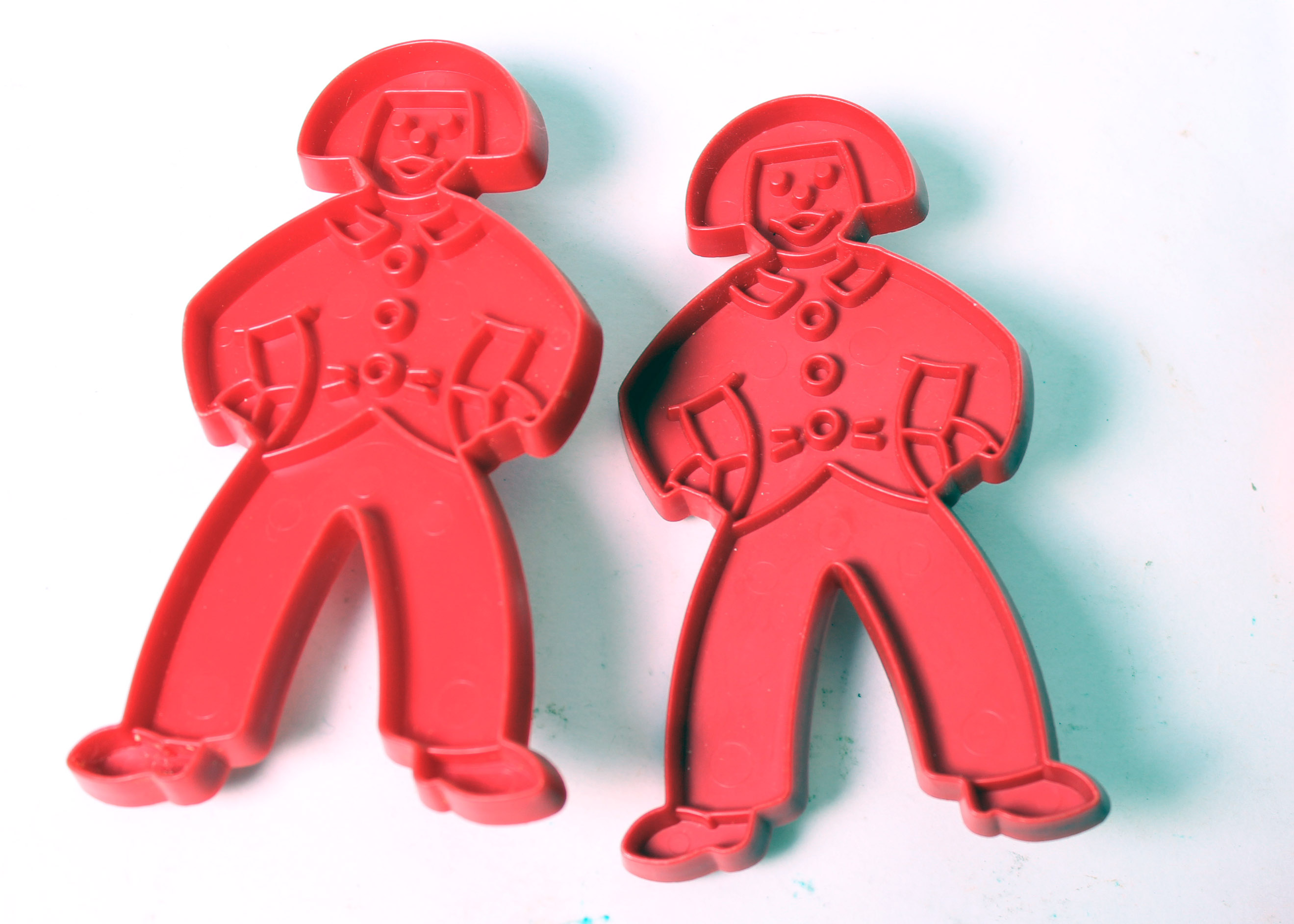 Vintage Collection of Red Plastic Cookie Cutters