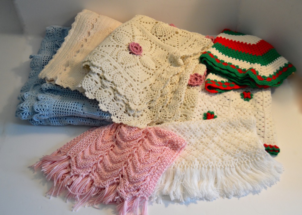Hand Crocheted Afghans and Scarfs