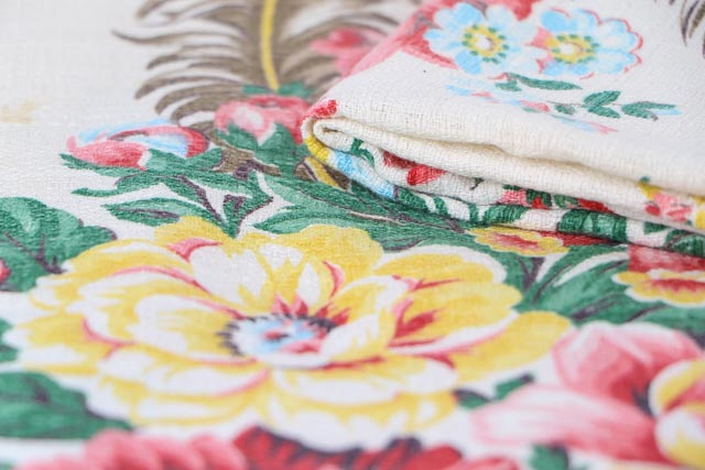 Vintage Barkcloth Fabric