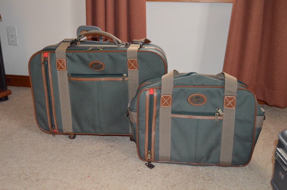 Luggage and Bowling Bowl