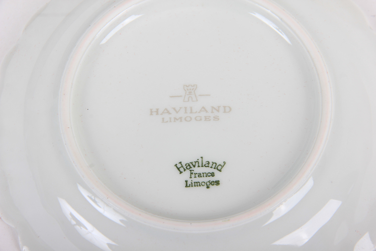 Pair of Haviland Limoges Porcelain Coasters