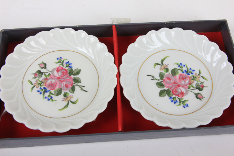Pair of Haviland Limoges Porcelain Coasters