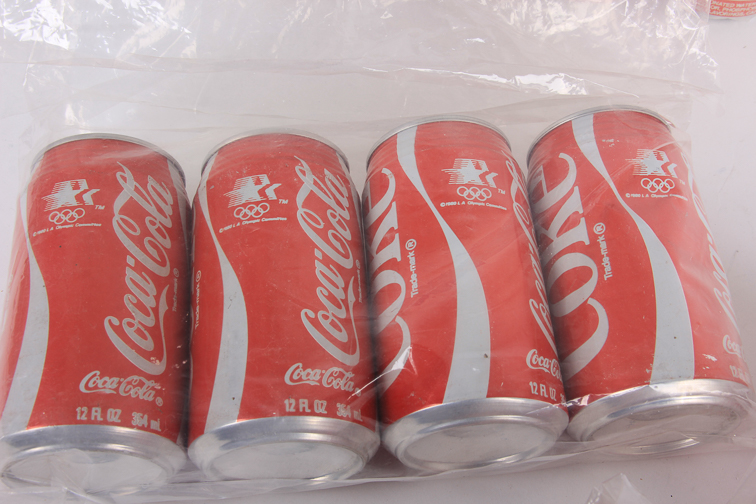 Set of 1981 Los Angeles Olympic Committee Coca-Cola Cans