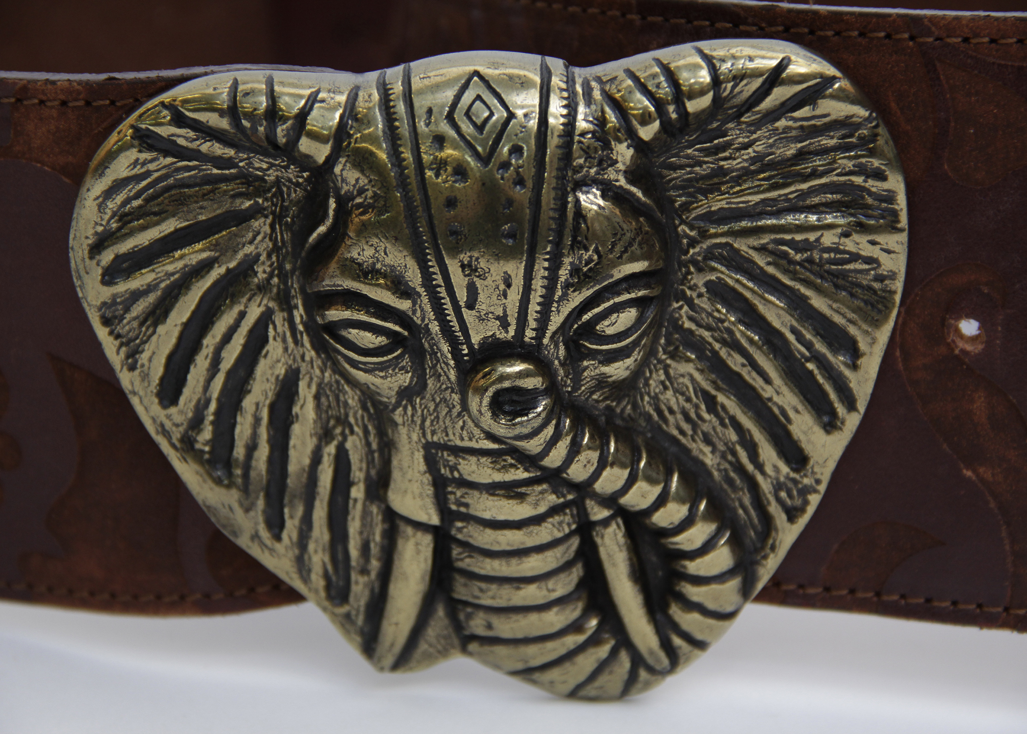 Lucky Penny Elephant Buckle Belt from Anthropologie