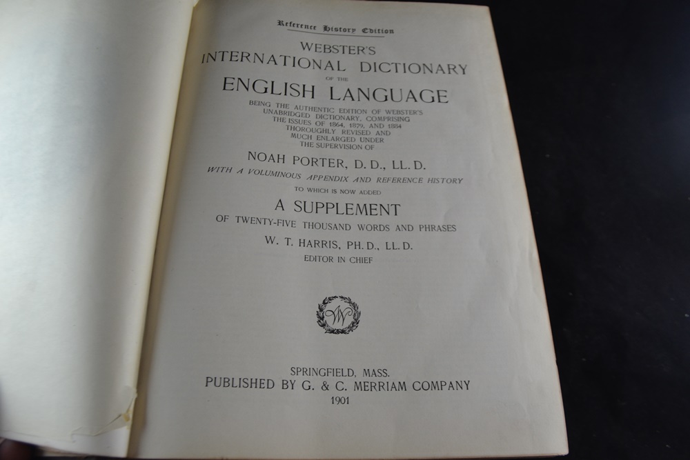 1901 Webster's International Dictionary