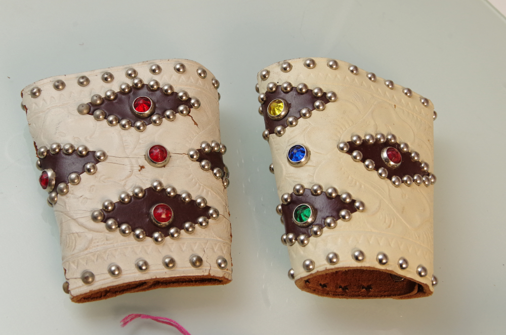 Vintage Mid Century Hubley Colt .45 Cap Guns and Holster Set