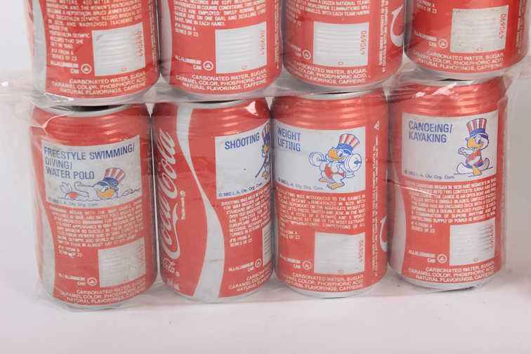 Set of 1981 Los Angeles Olympic Committee Coca-Cola Cans