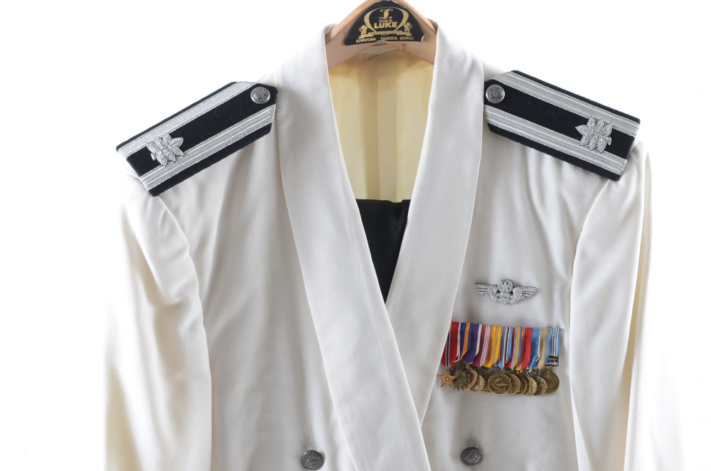 Vintage 1960s USAF  White Dinner Dress Uniform