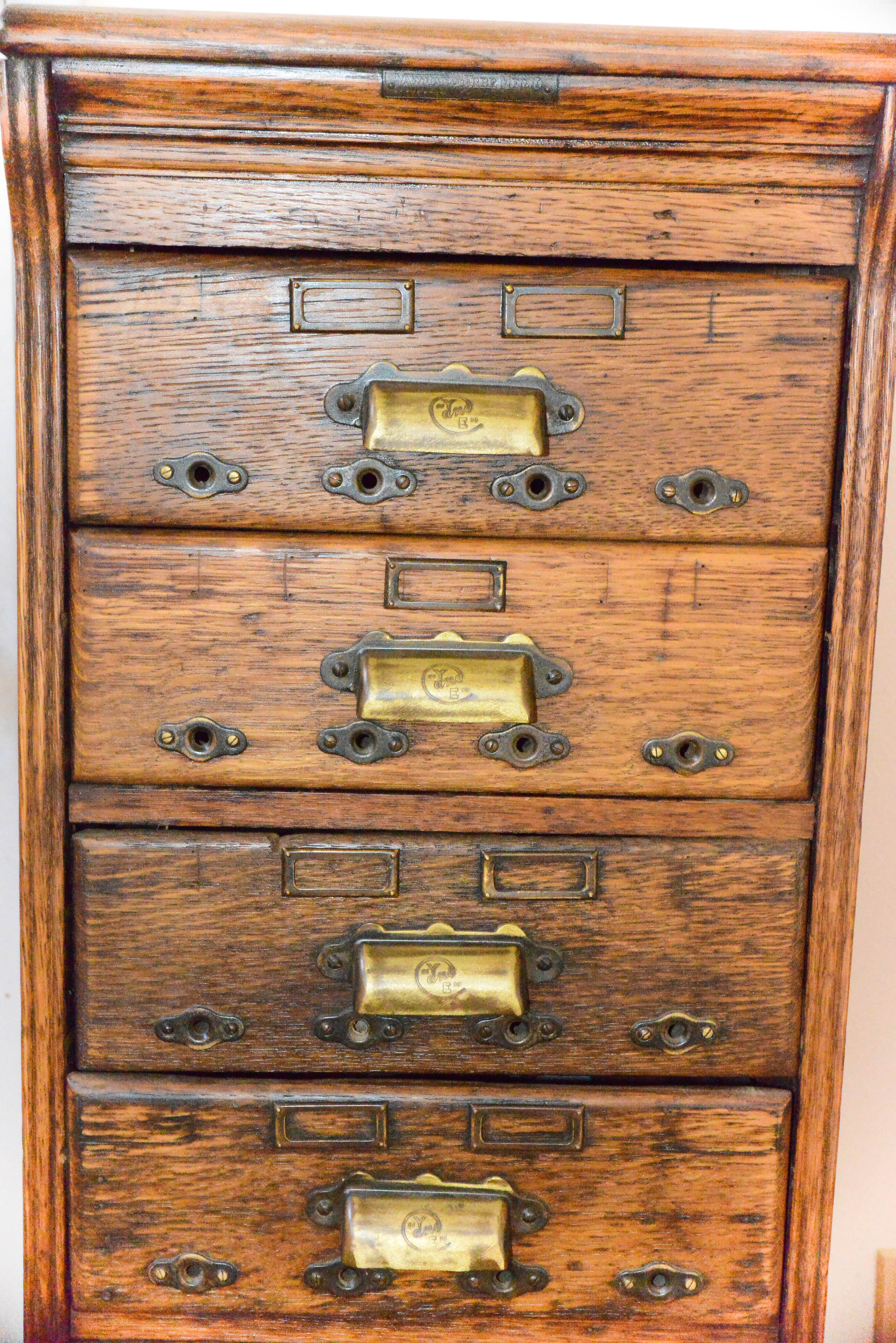 Yawman & Erbe Antique Card Catalog Cabinet