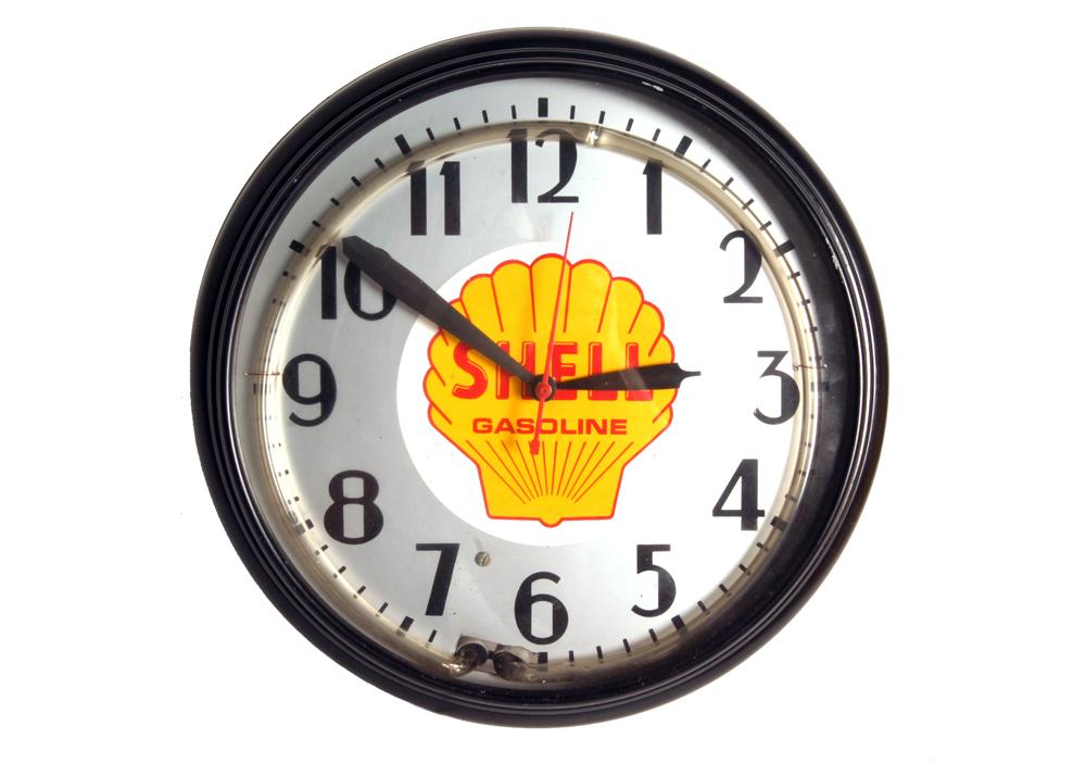 Vintage Shell Gasoline Neon Clock