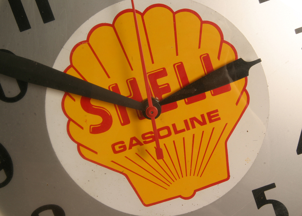 Vintage Shell Gasoline Neon Clock