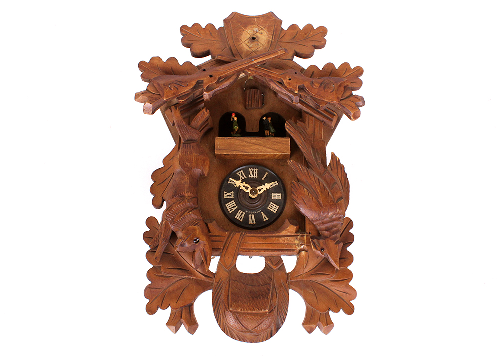 East German Albert Schwab Wooden Cuckoo Clock