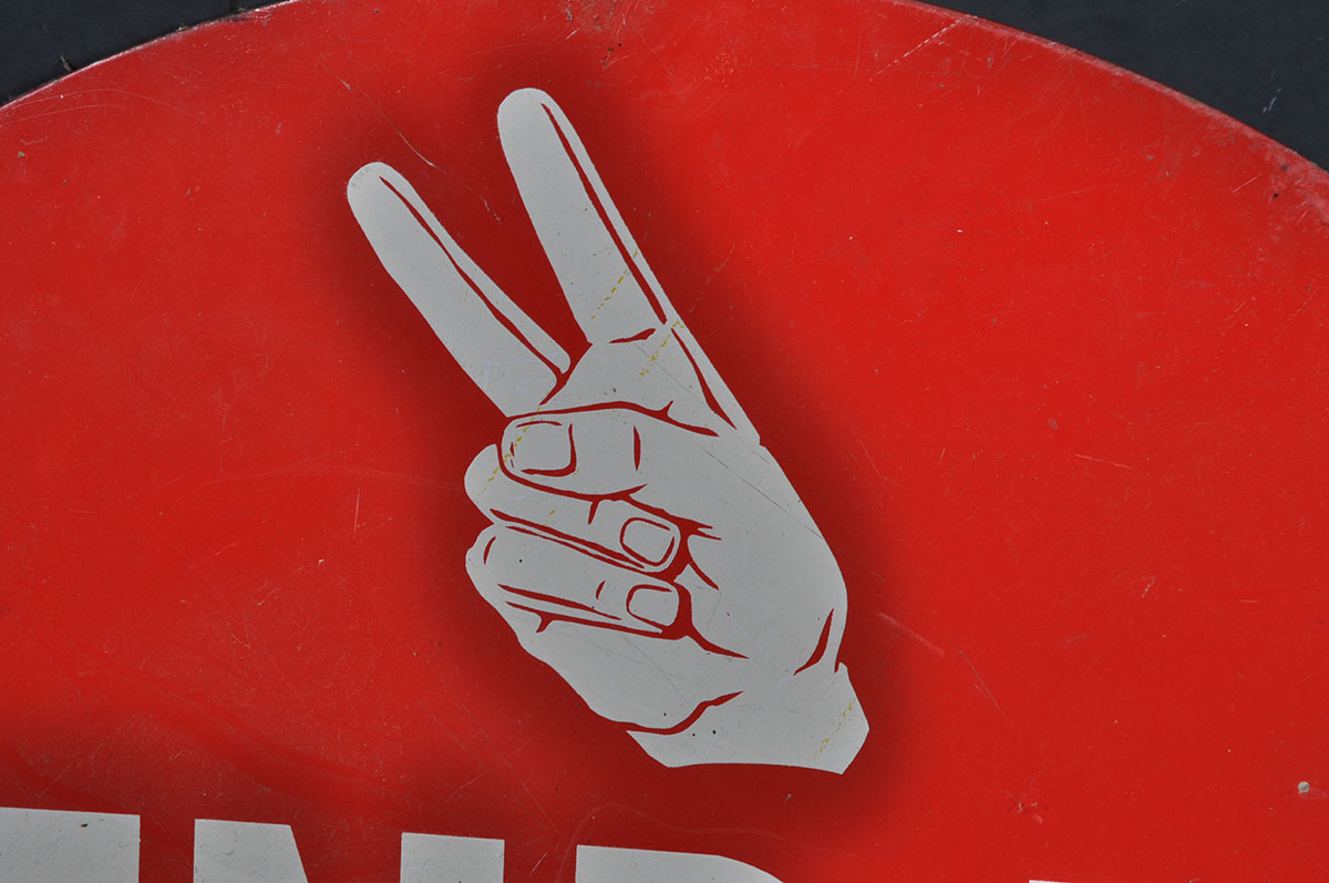 Vintage Kendall Oil Double Sided Metal Sign