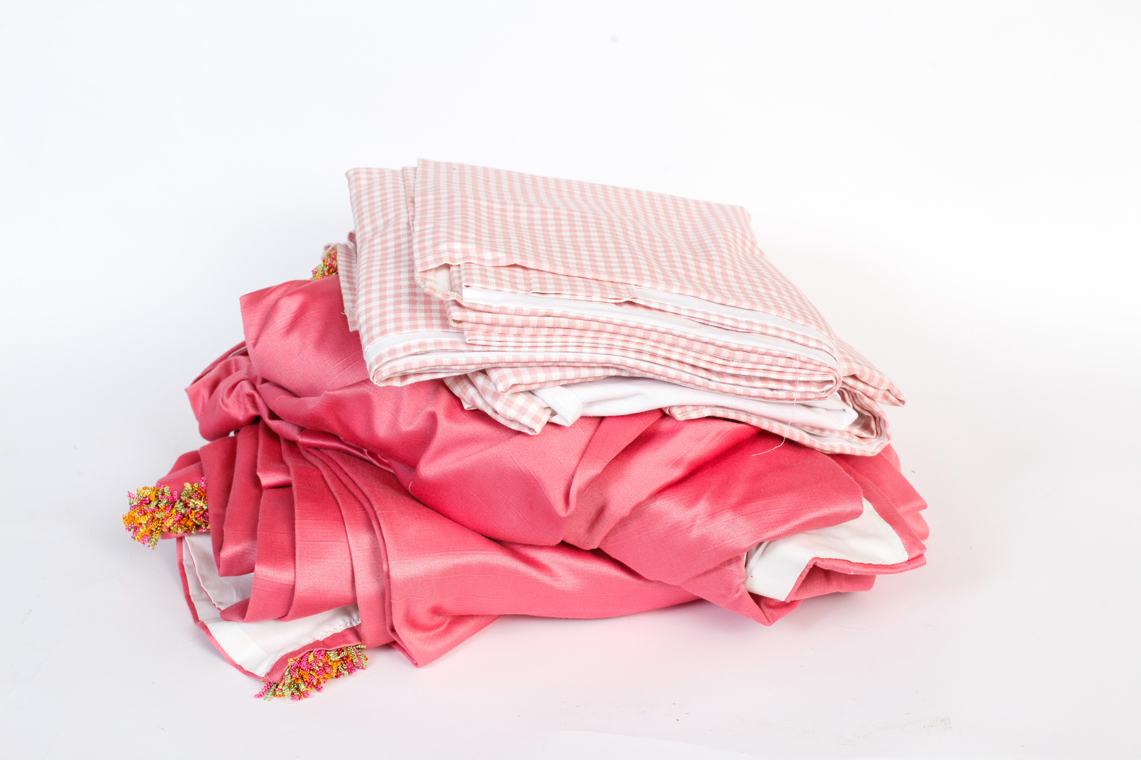 Collection of Pink and Gingham Curtains