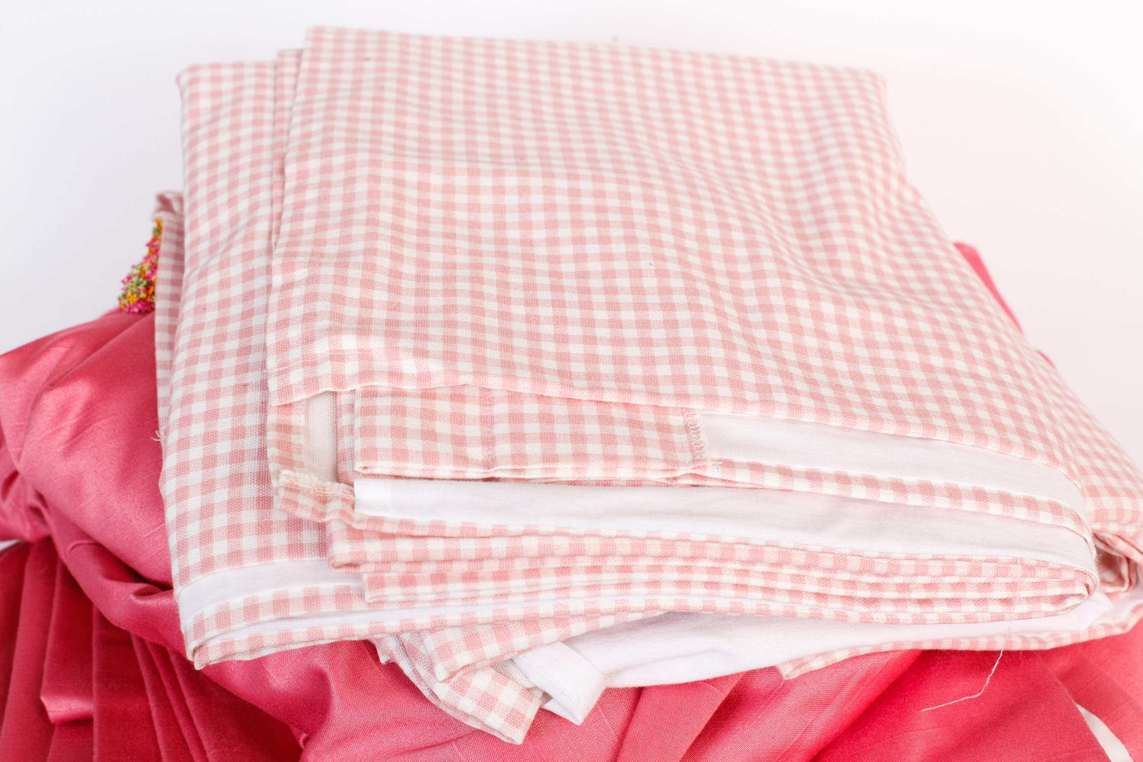 Collection of Pink and Gingham Curtains