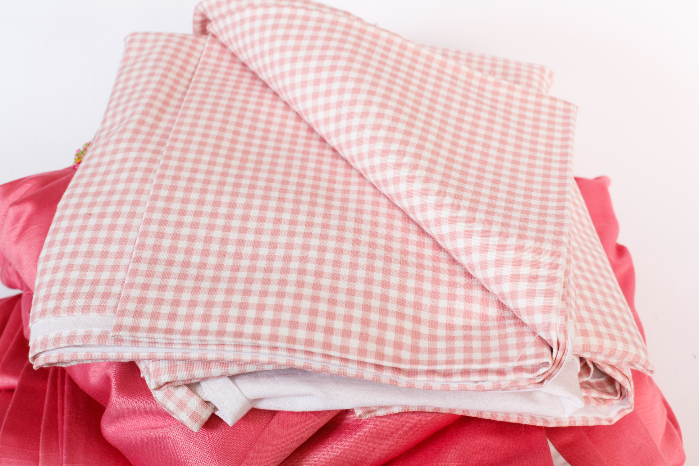 Collection of Pink and Gingham Curtains