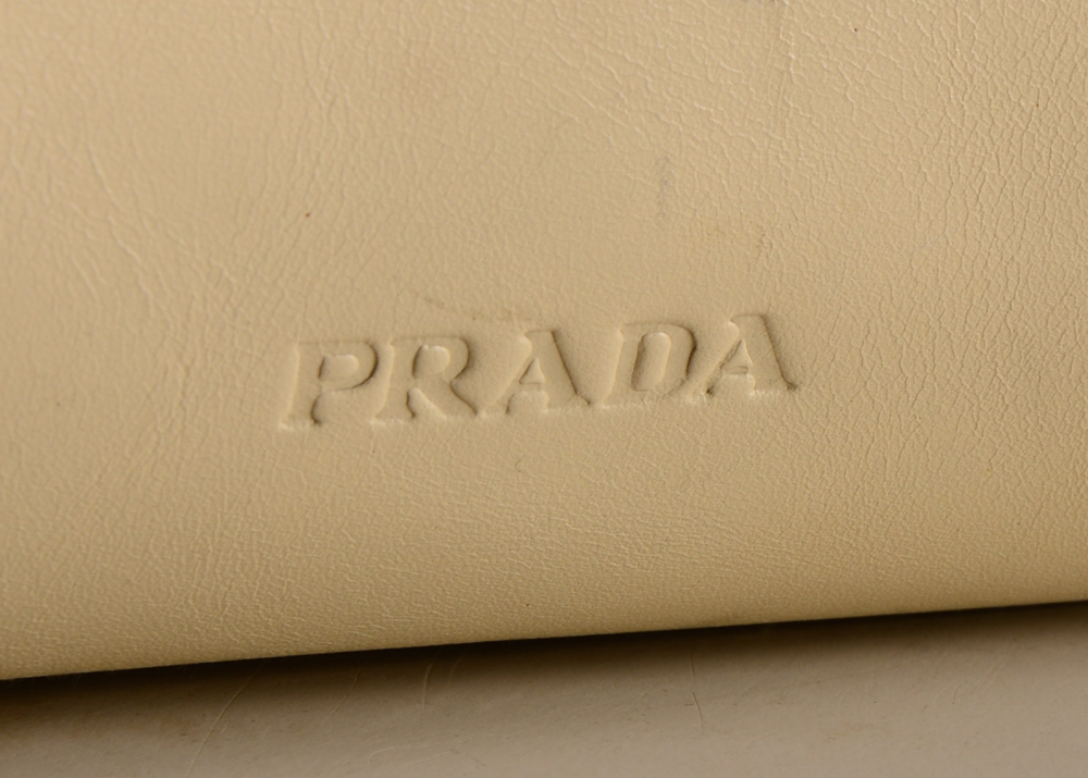 Prada Ivory Hued Leather Handbag