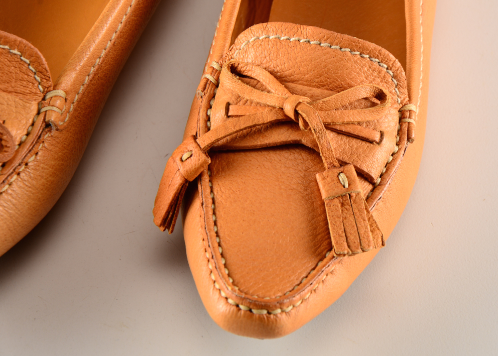 Women's Prada Deerskin Pointed Toe Drivers