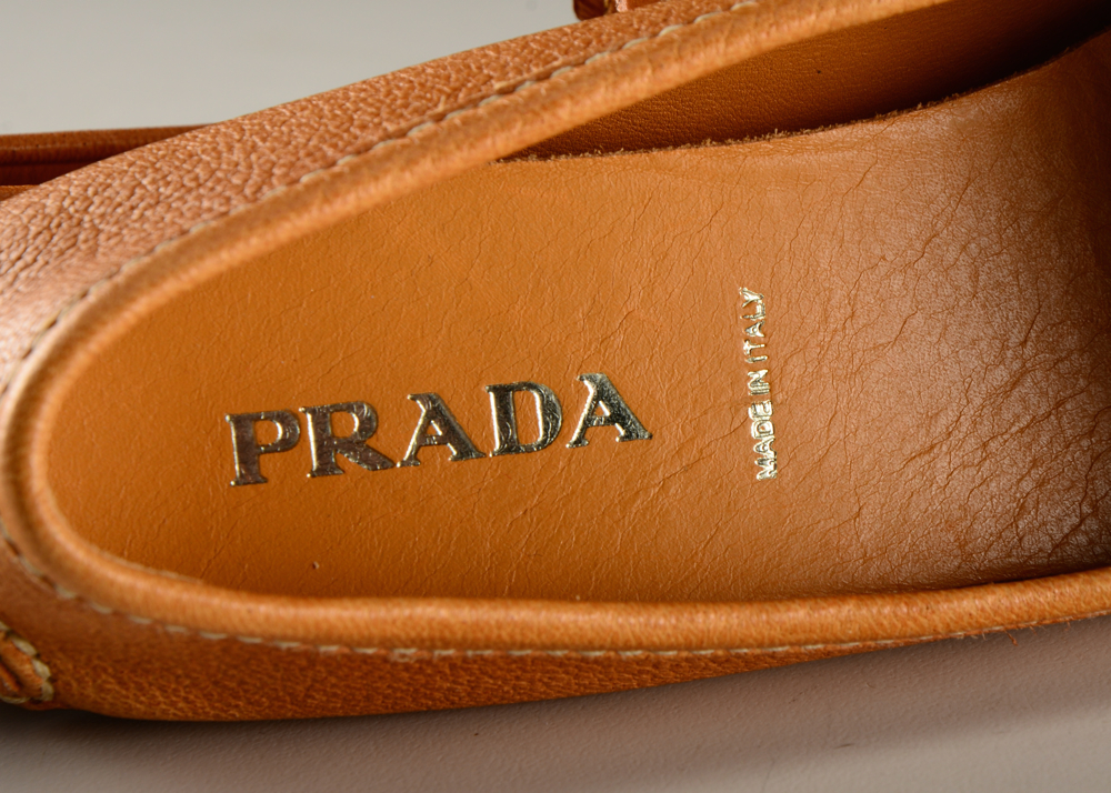 Women's Prada Deerskin Pointed Toe Drivers