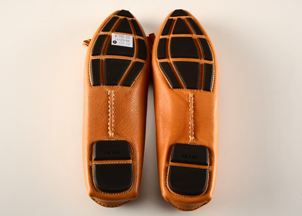 Women's Prada Deerskin Pointed Toe Drivers