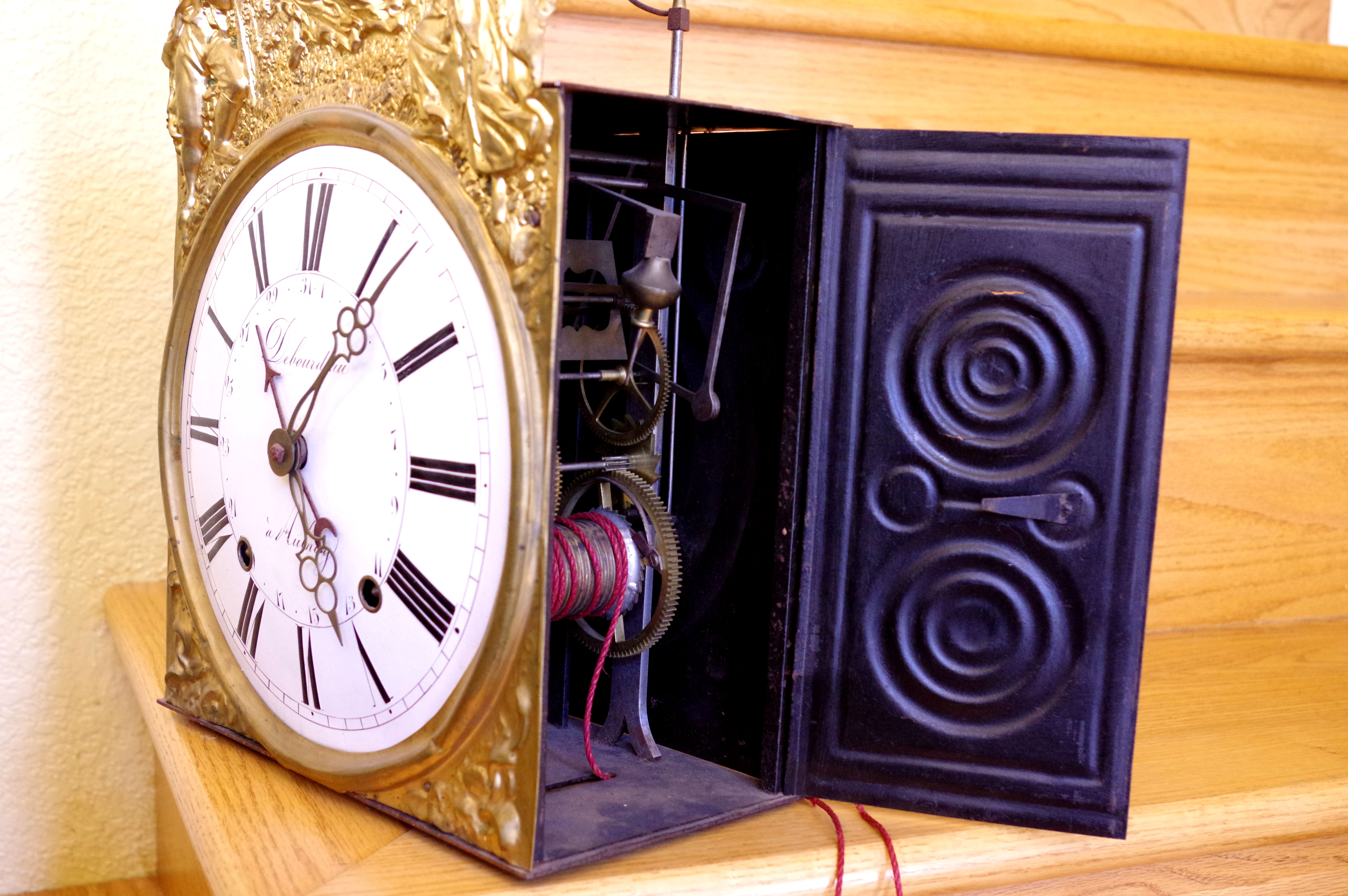 Nineteenth-Century French Morbier Longcase Clock