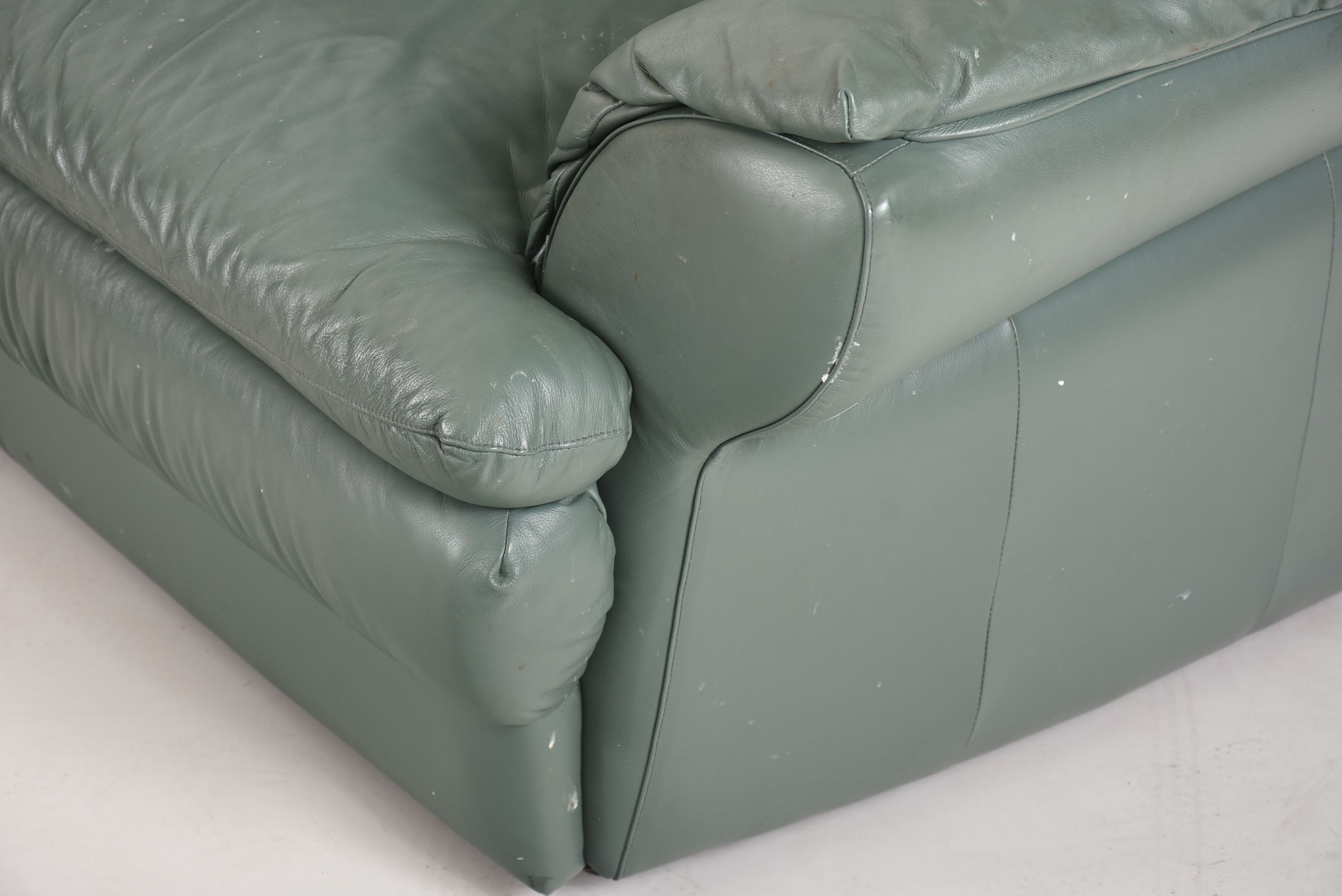 Green Leather Sectional Sofa