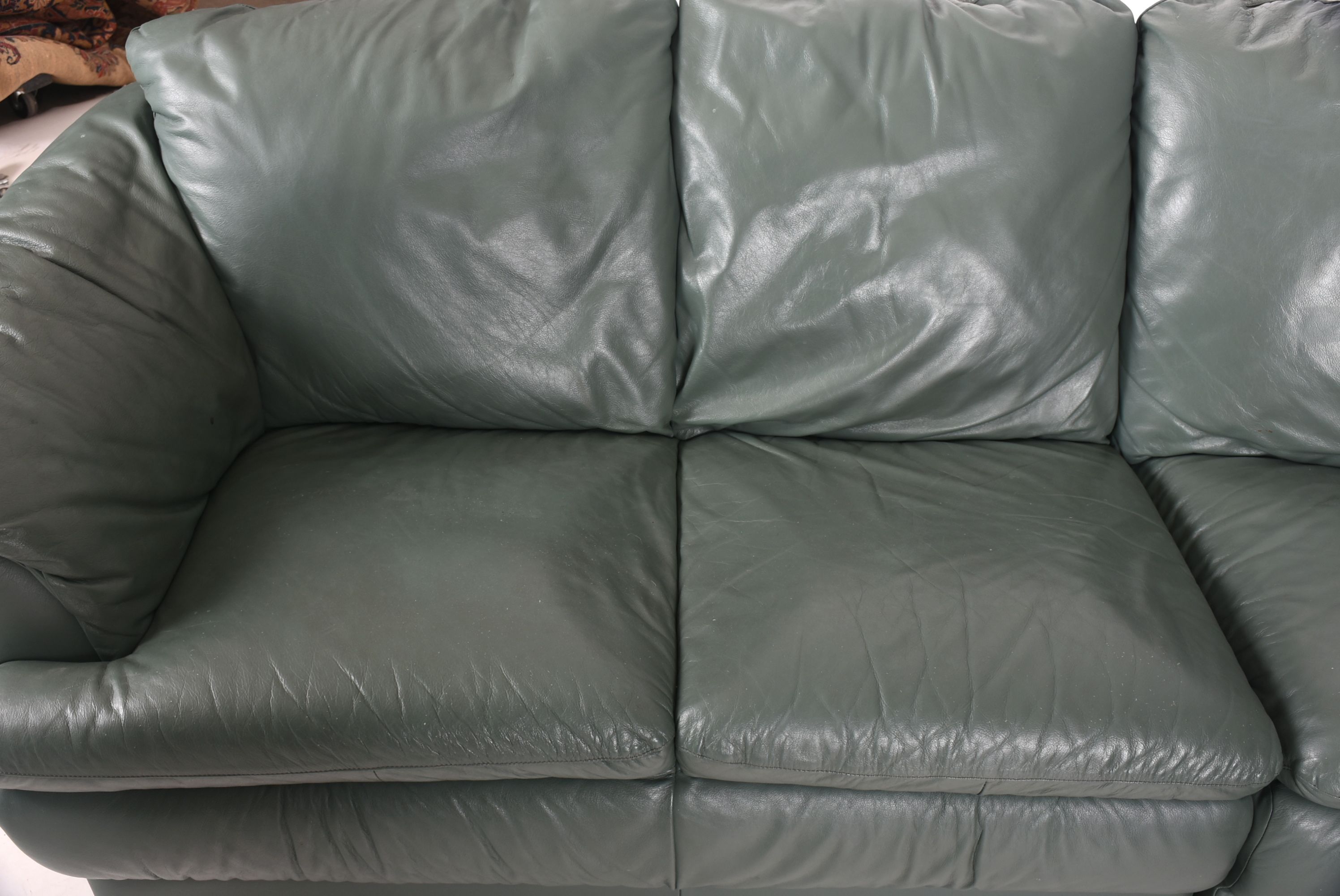 Green Leather Sectional Sofa