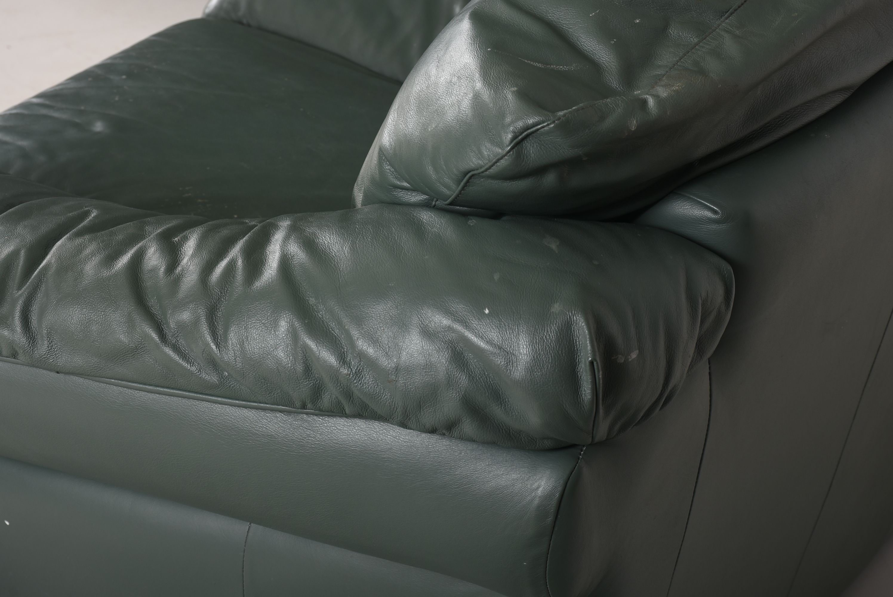 Green Leather Sectional Sofa
