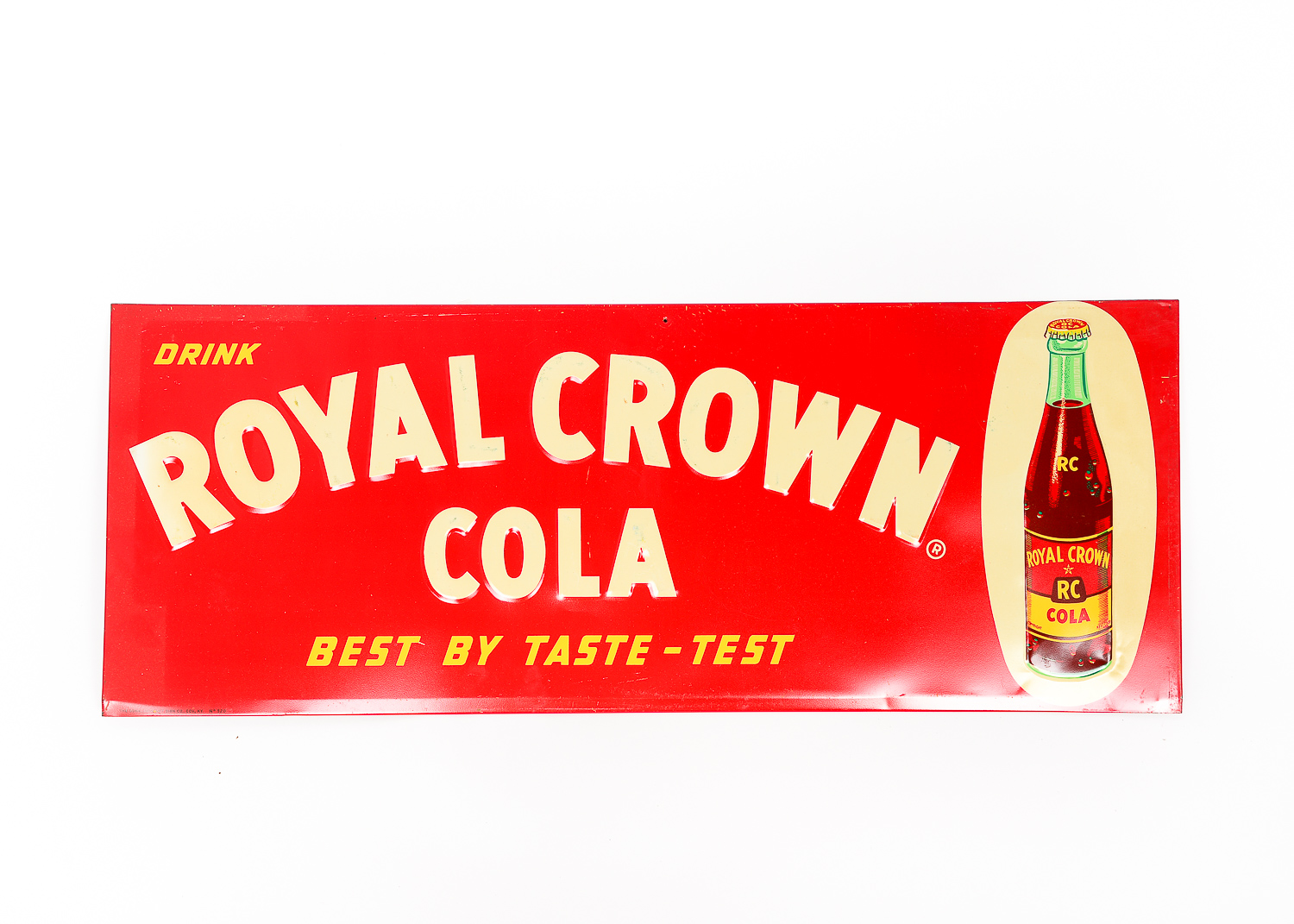 1940s Royal Crown Cola Tin Lithograph Sign