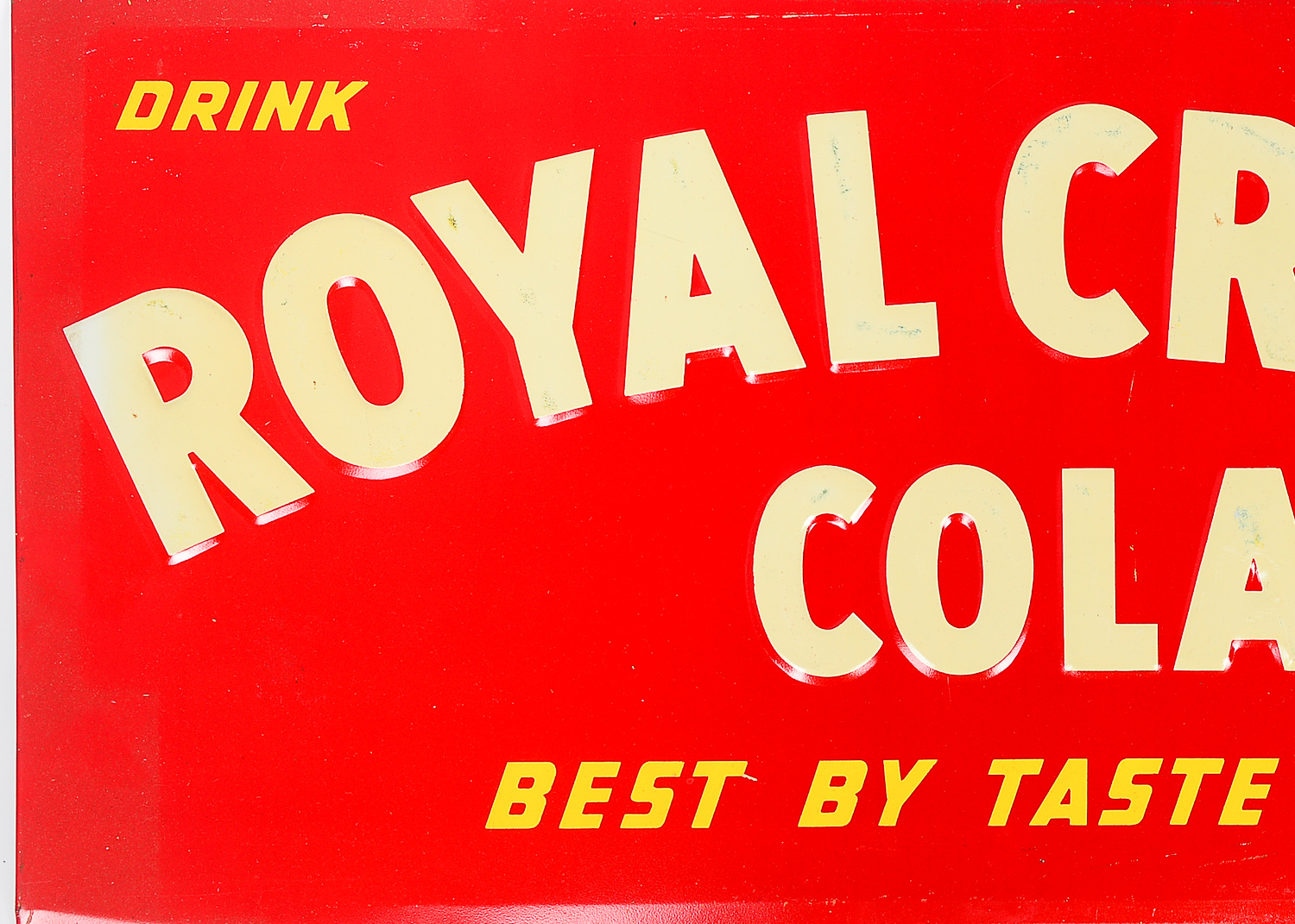 1940s Royal Crown Cola Tin Lithograph Sign