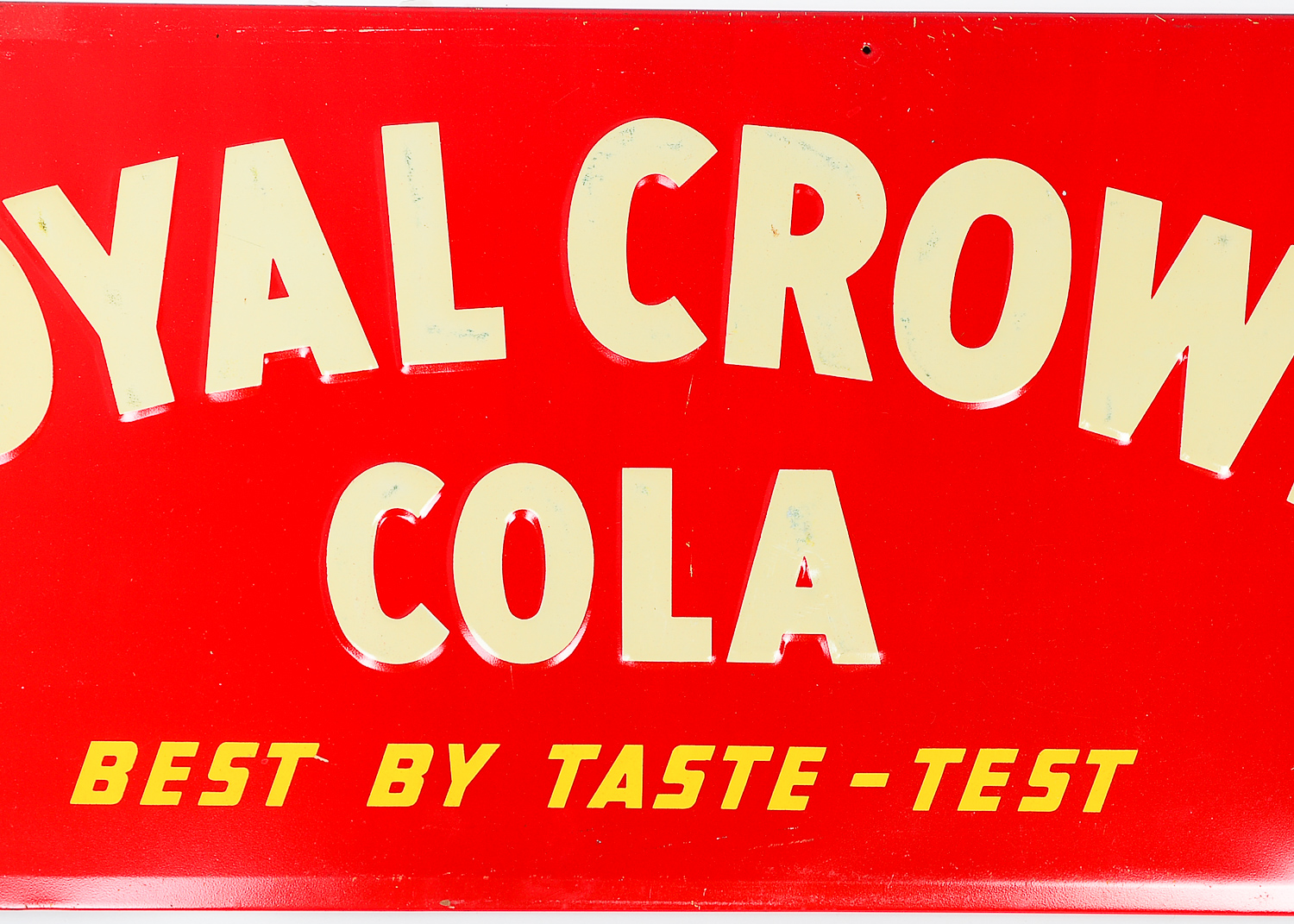 1940s Royal Crown Cola Tin Lithograph Sign
