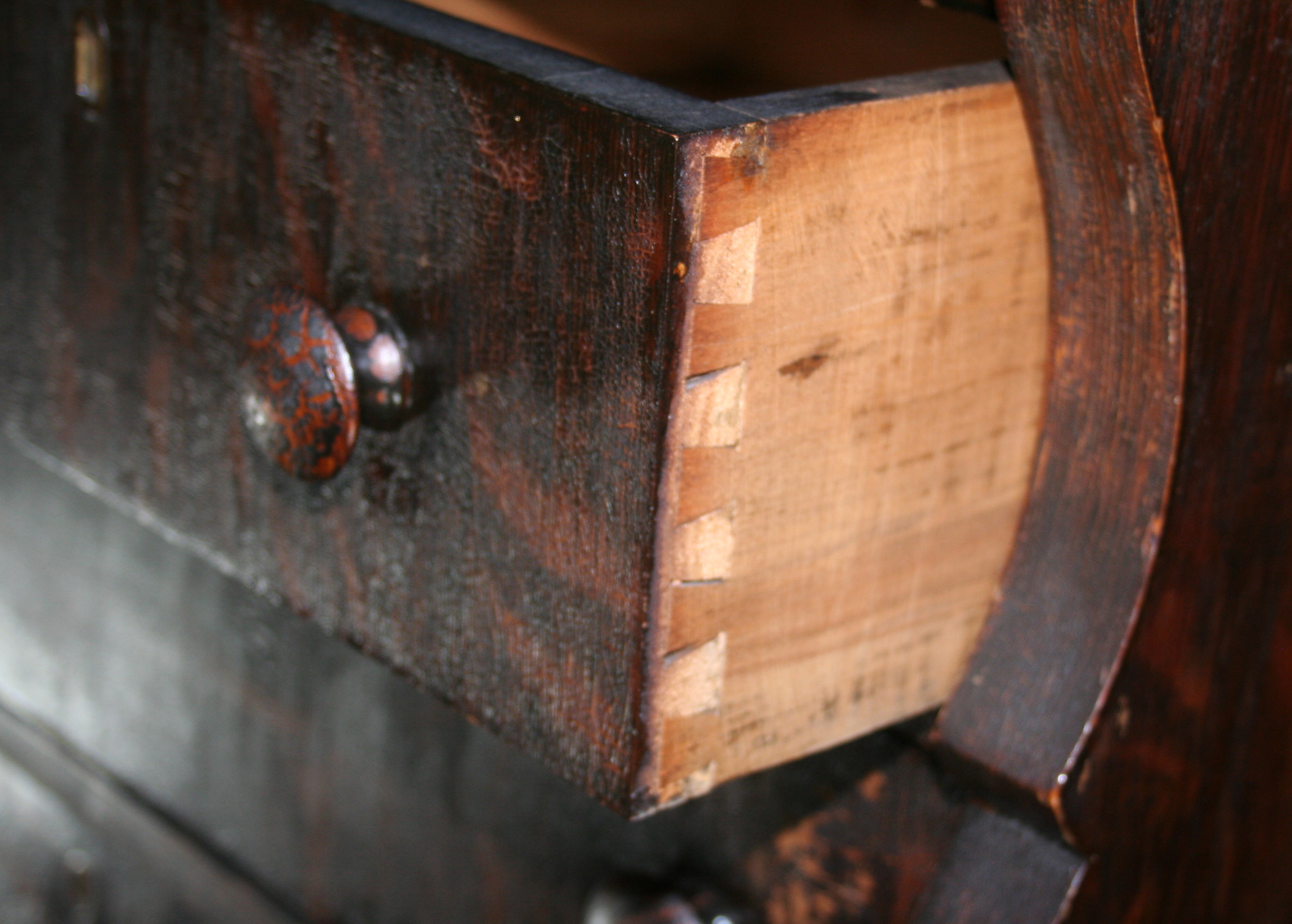 Antique Tiger Eye Oak Dresser