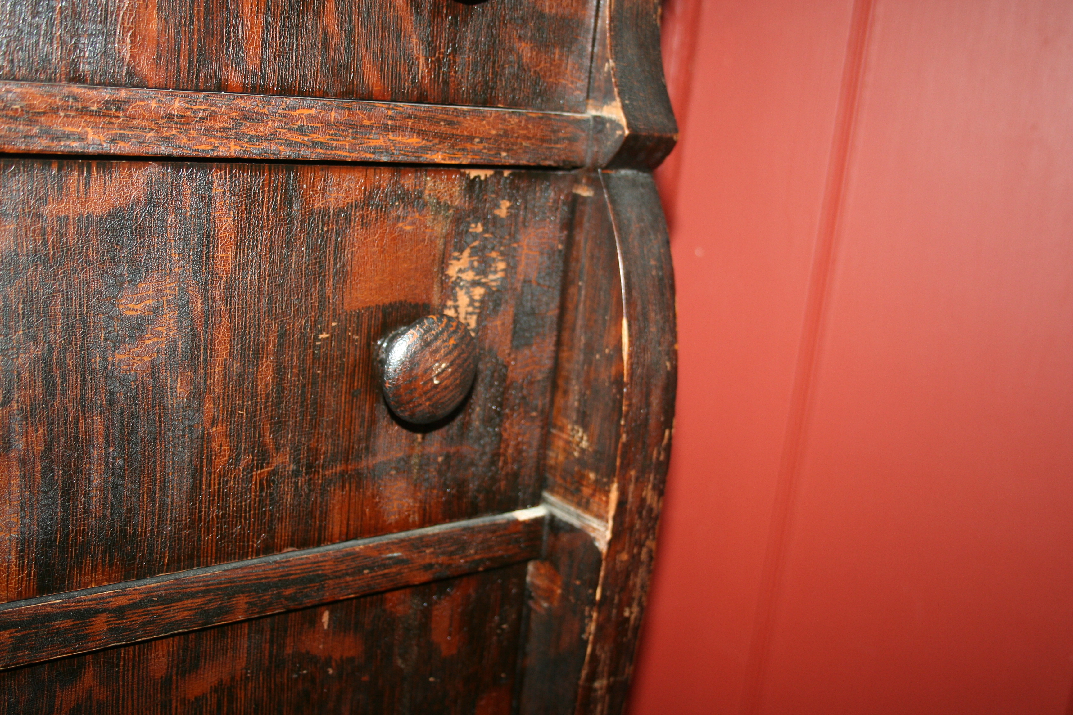 Antique Tiger Eye Oak Dresser