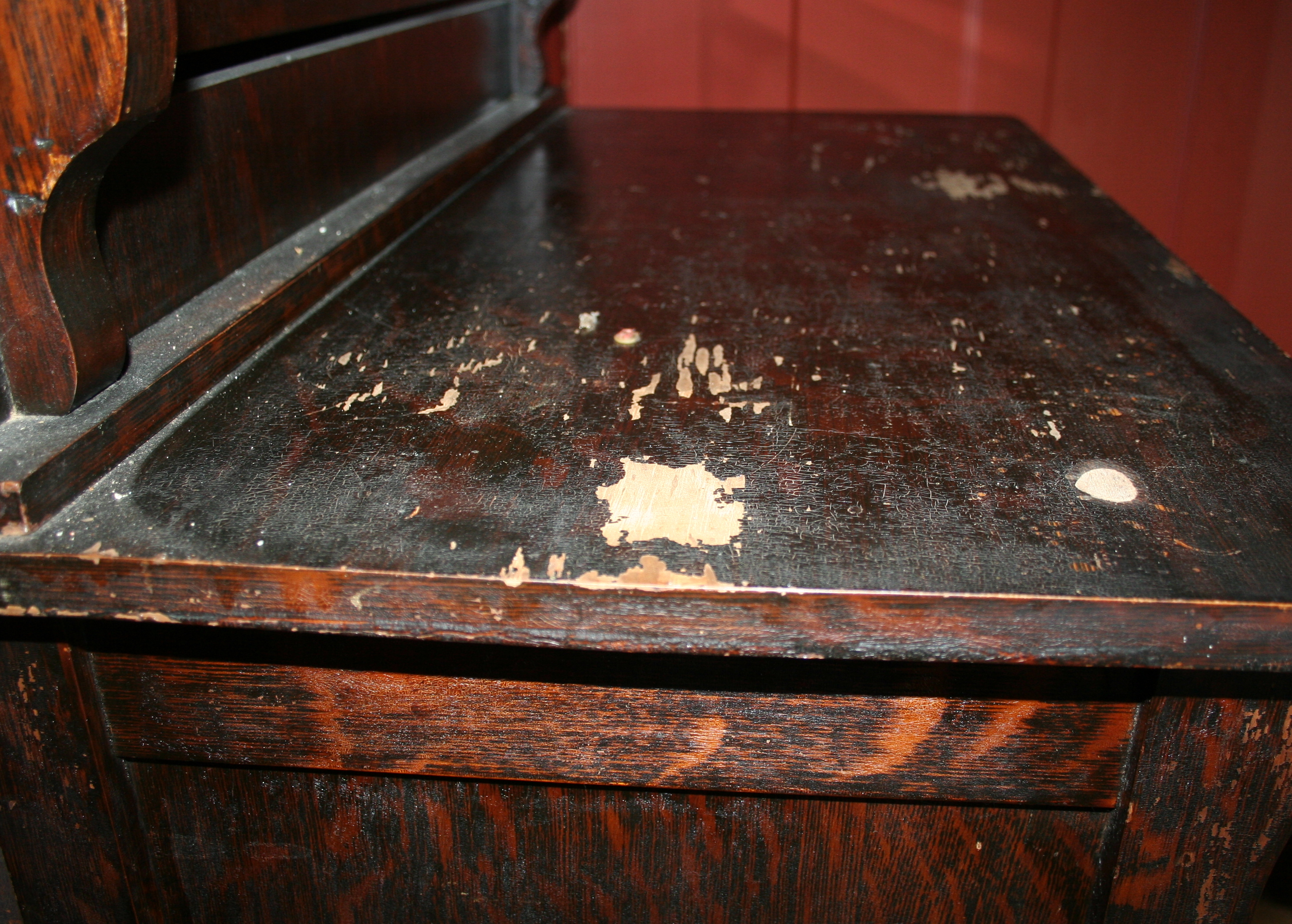 Antique Tiger Eye Oak Dresser