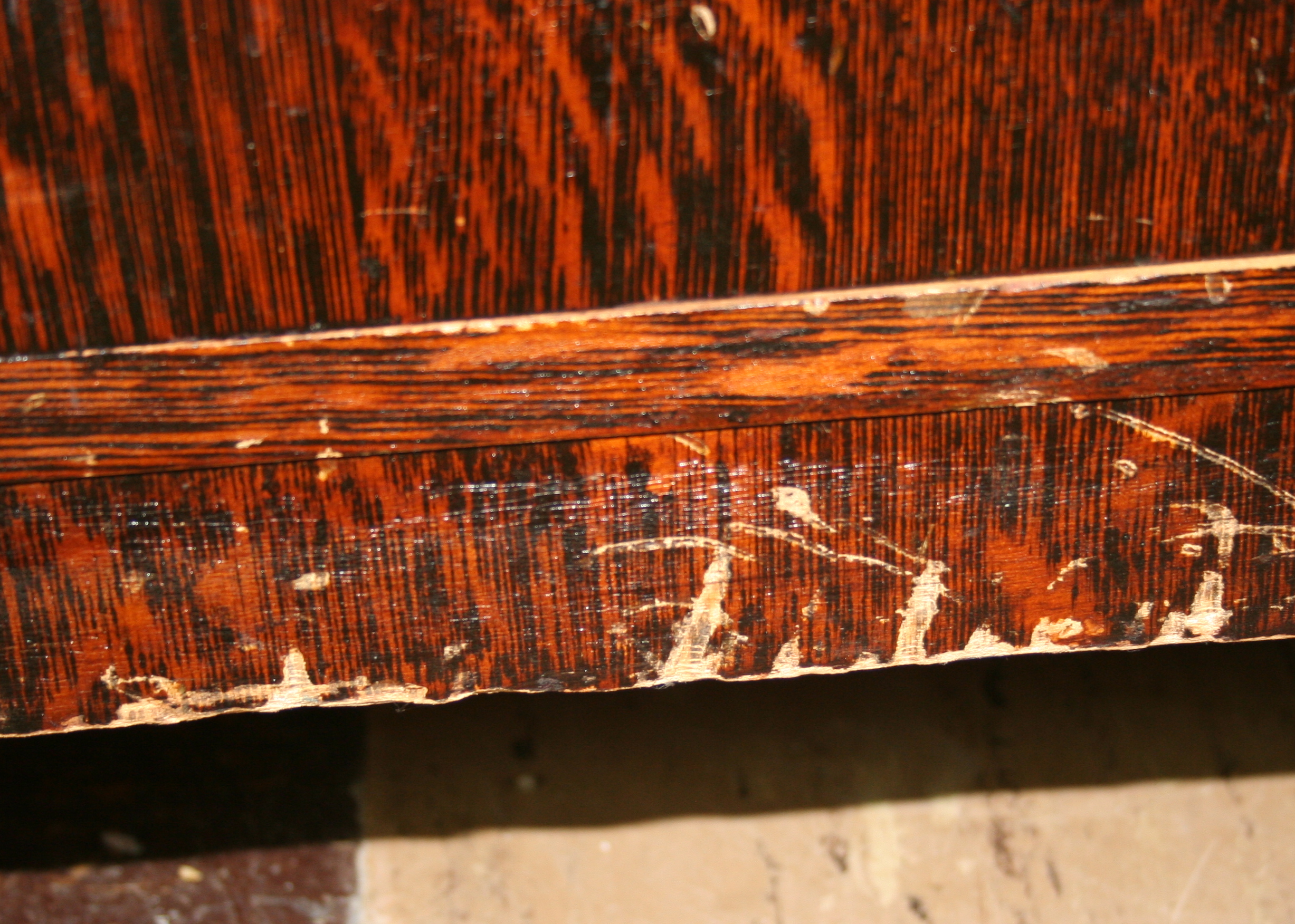 Antique Tiger Eye Oak Dresser