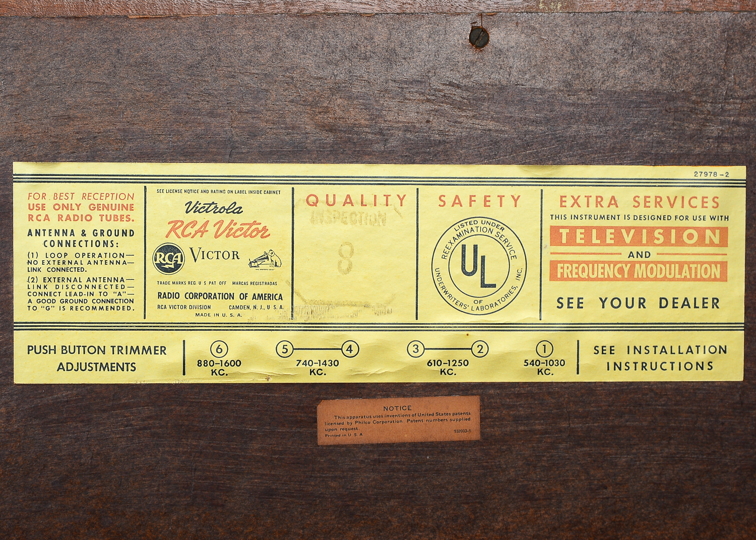 1946 RCA Victor Victrola Stereo Cabinet