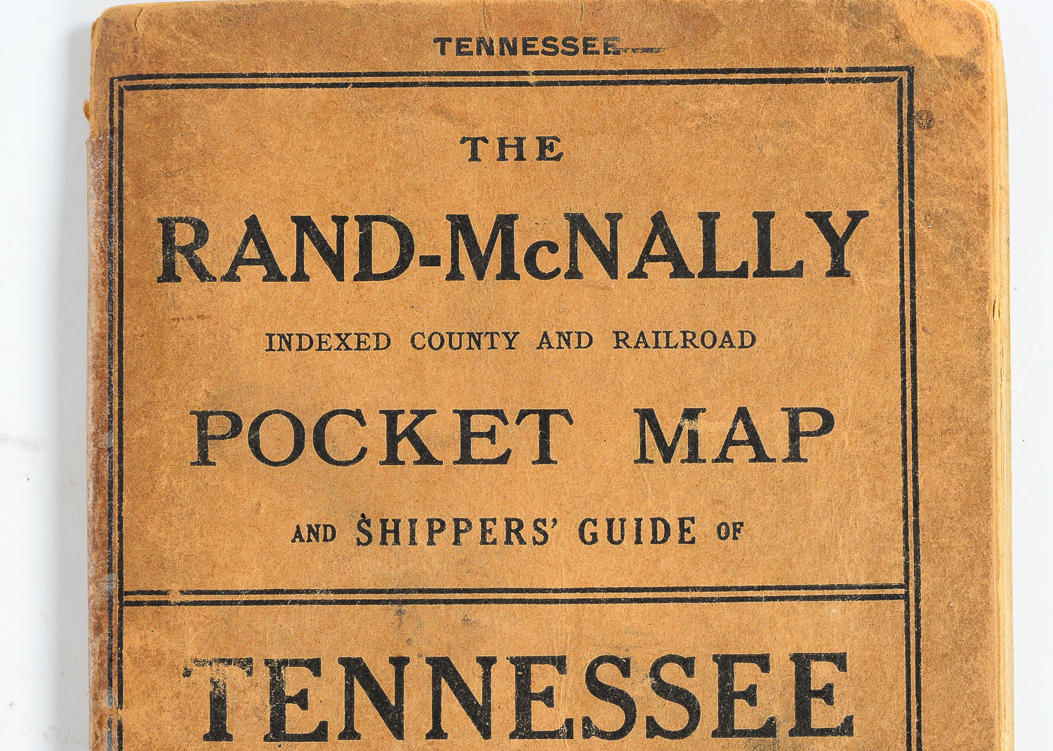 1911 Rand-McNally County and Railroad Pocket Map of Tennessee
