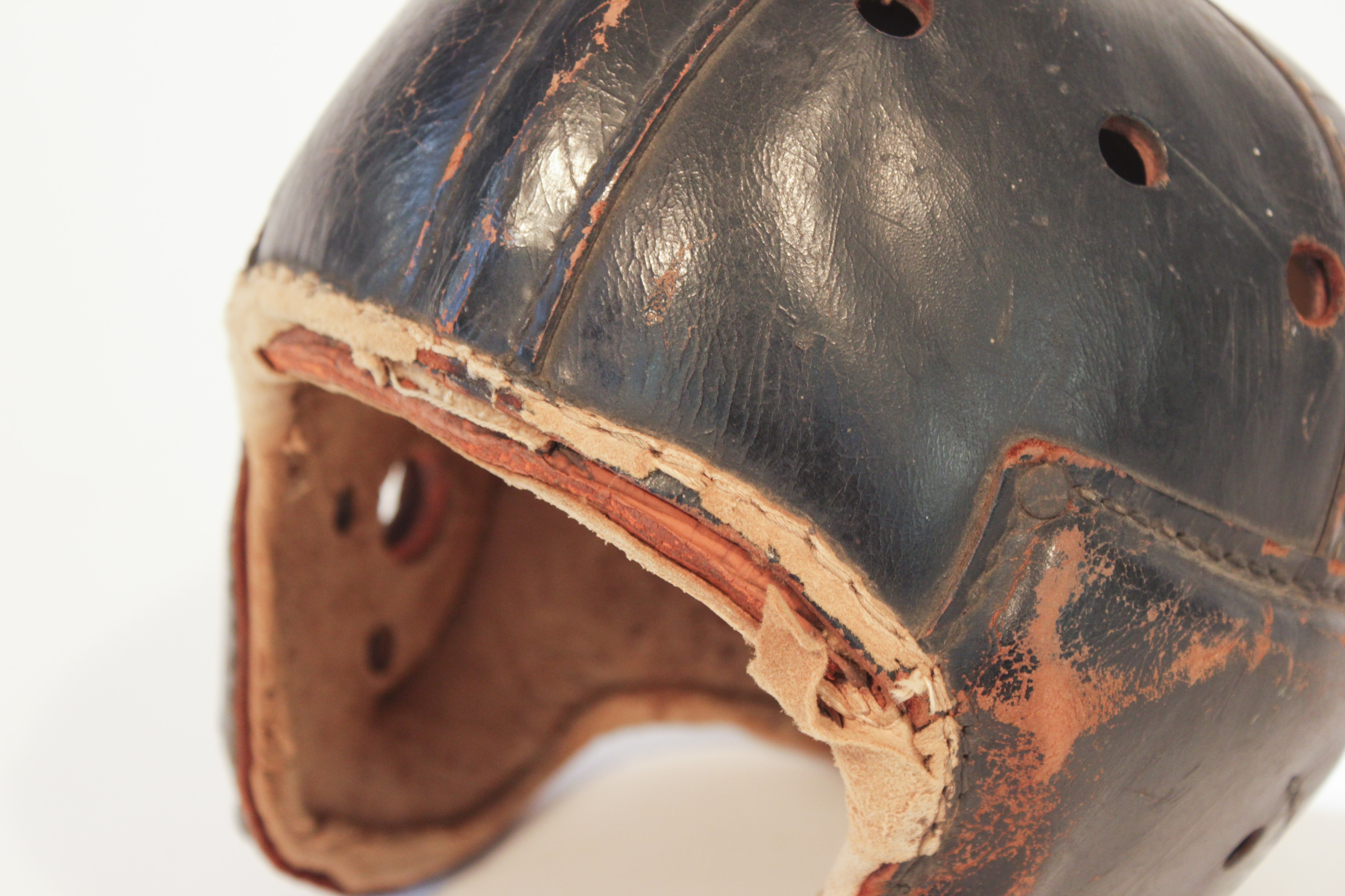 Vintage Leather Football Helmet